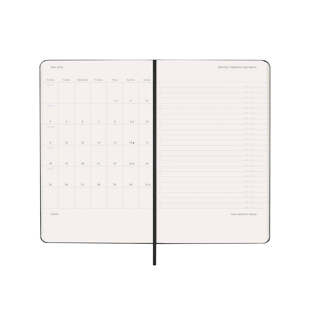 Moleskine 2026 Hard Cover Diary PRO Weekly Vertical Large