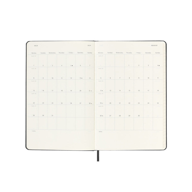 Moleskine 2024 Hard Cover Diary Weekly Notebook Large Black - Pencraft the boutique