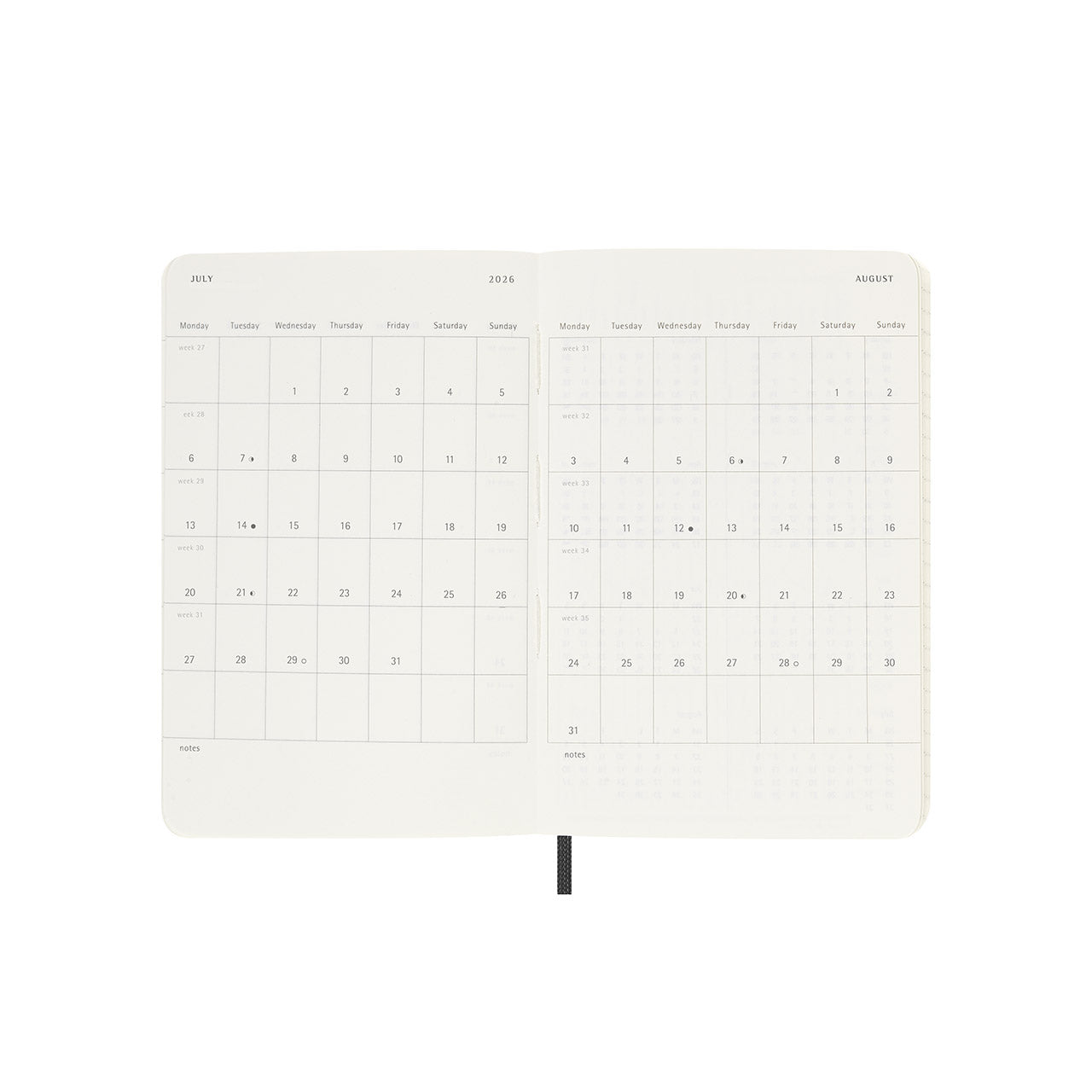 Moleskine 2026 Soft Cover Diary Daily Pocket