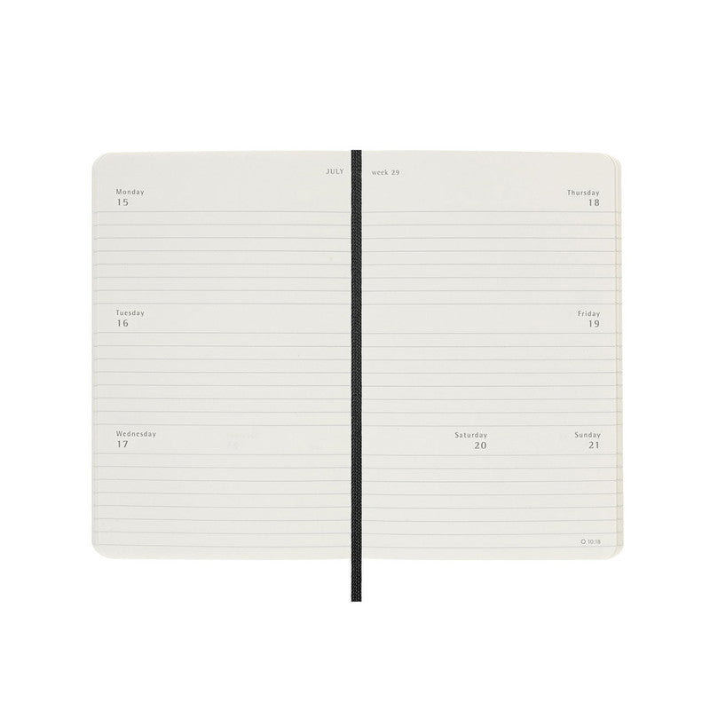Moleskine 2024 Soft Cover Diary Weekly Horizontal Pocket Black - Pencraft the boutique