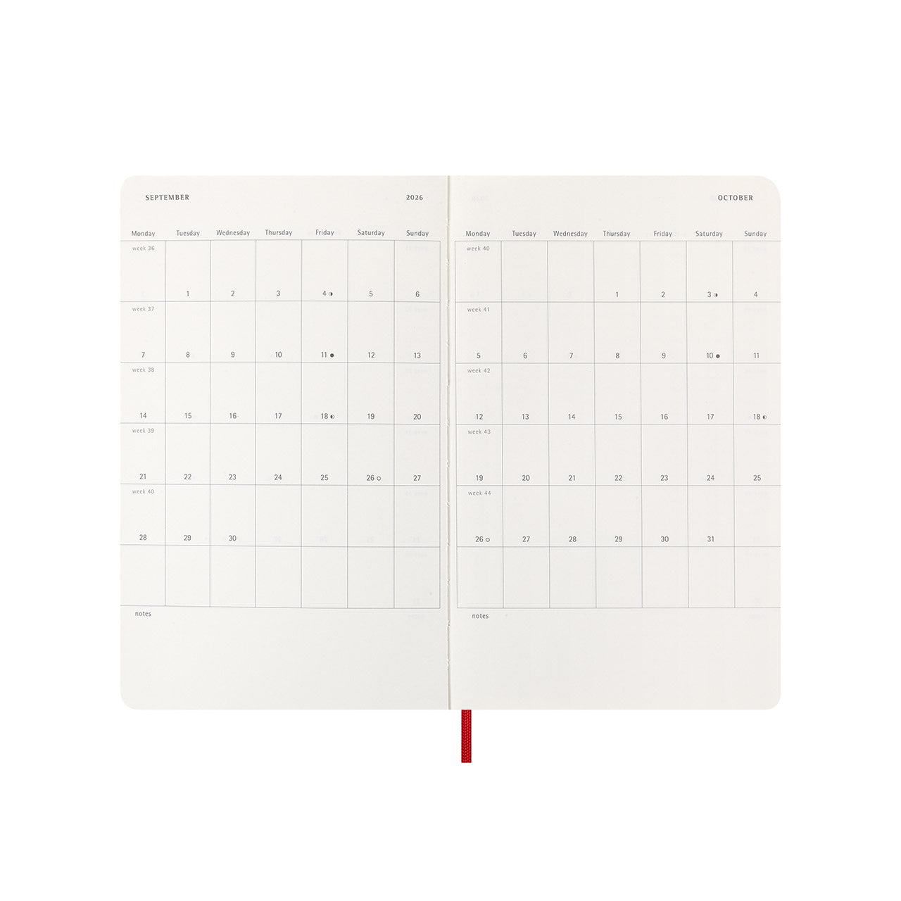 Moleskine 2026 Soft Cover Diary Weekly Notebook Large