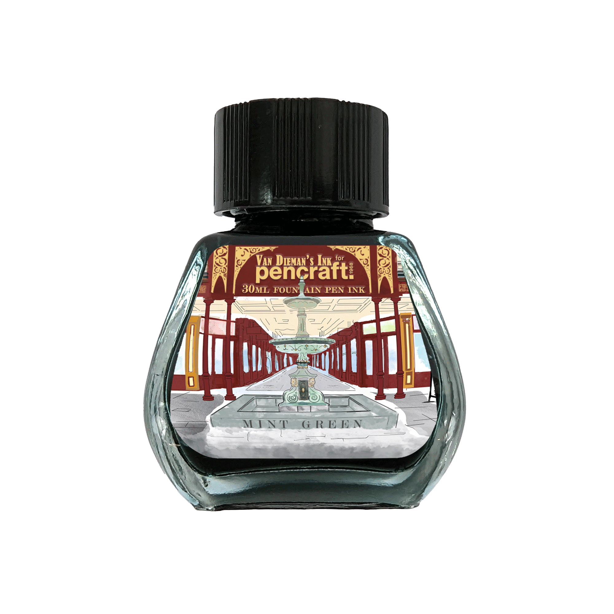 VAN DIEMAN'S INK Pencraft the Boutique Mint Green Ink Bottle 30ml - Pencraft the boutique