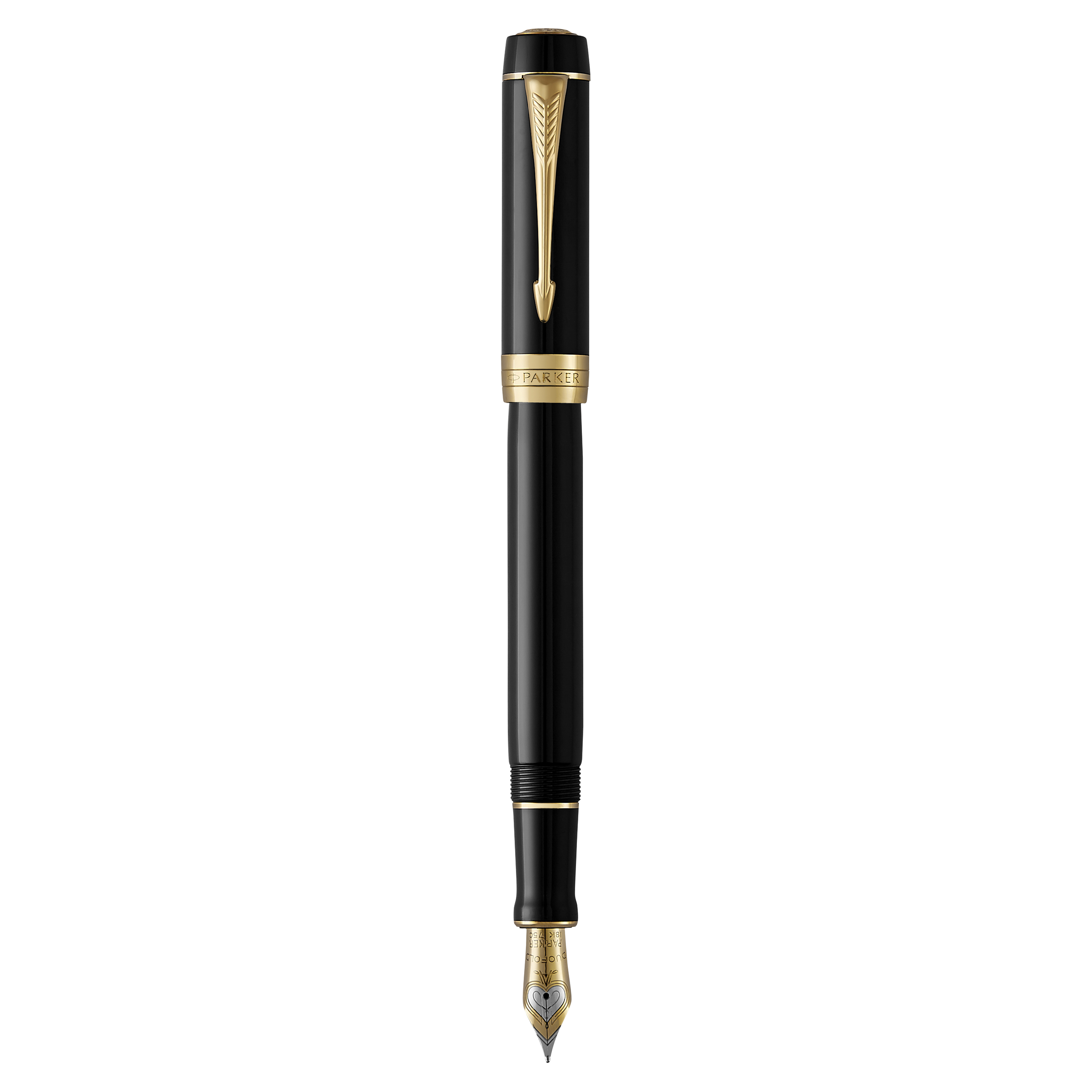 Parker Duofold Classic Black Gold Trim Fountain Pen - Pencraft the boutique