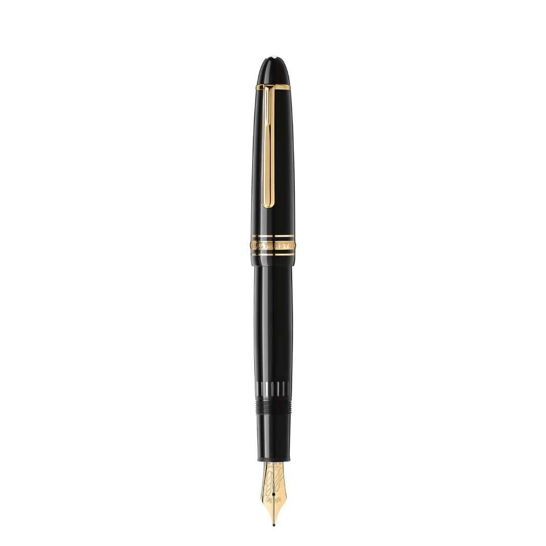 Montblanc Meisterstück LeGrand Black Gold Calligraphy Flex Fountain Pen