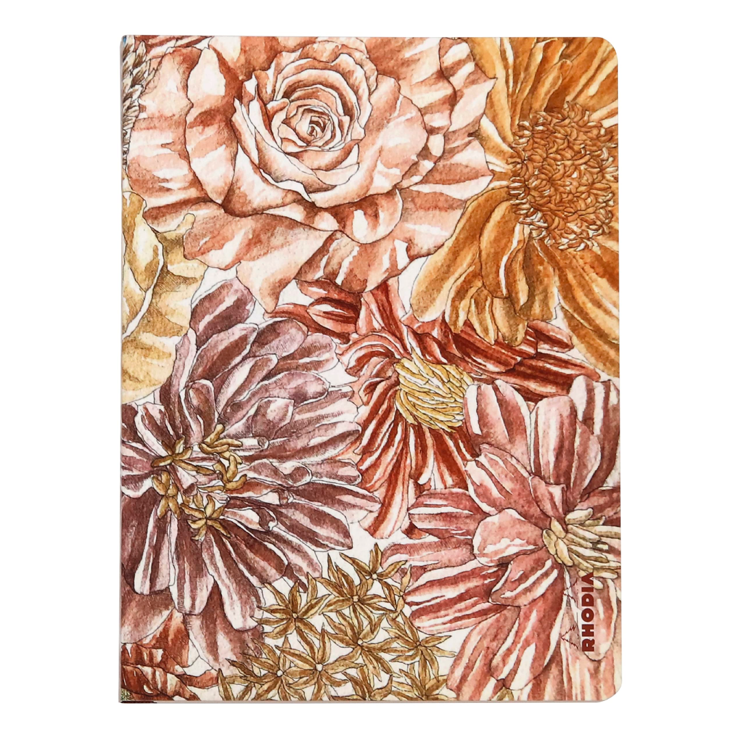 Rhodia Orange Botanique Stitched Notebook A5 Ruled
