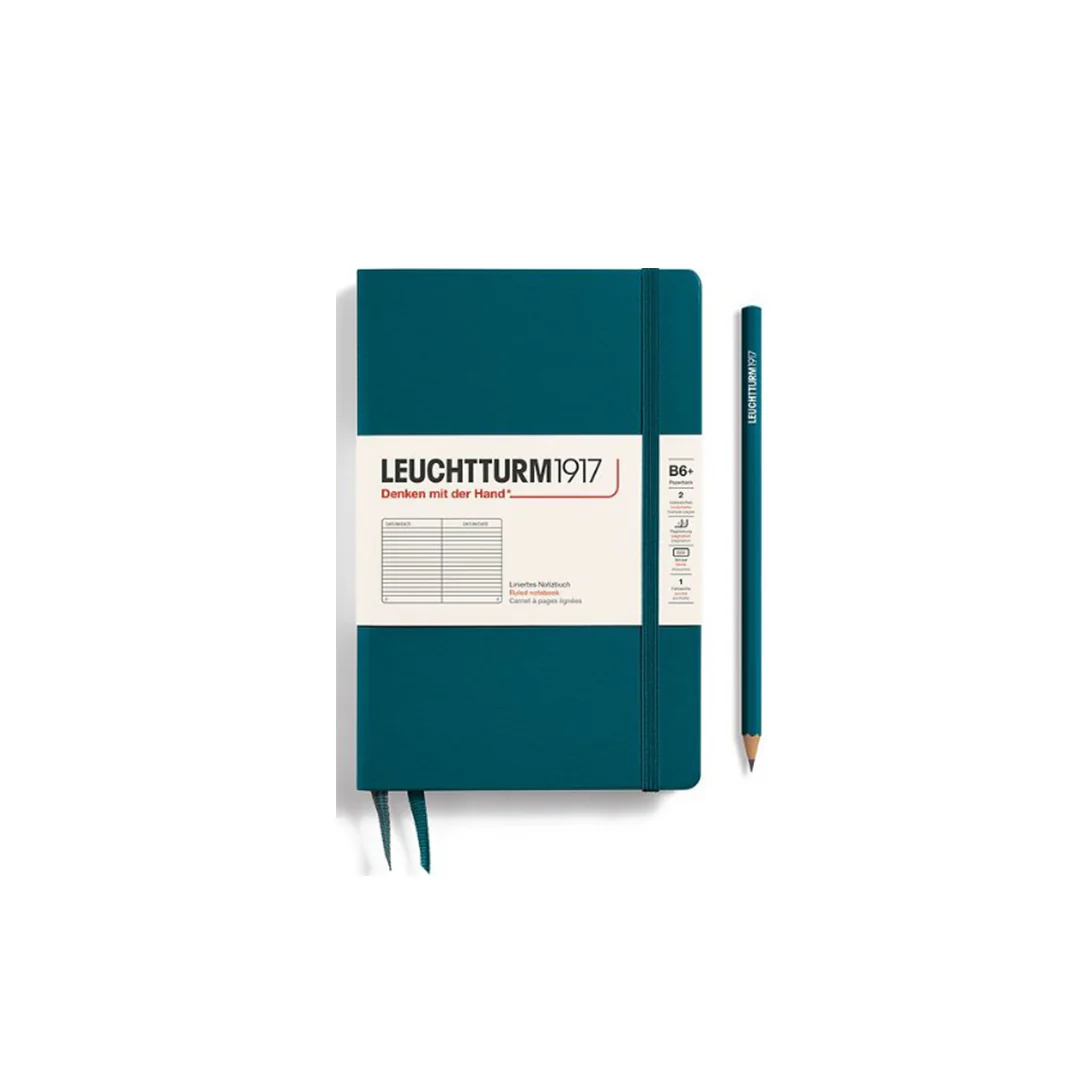 Leuchtturm1917 Notebook Composition (B6+) Hardcover Ruled Pacific Green
