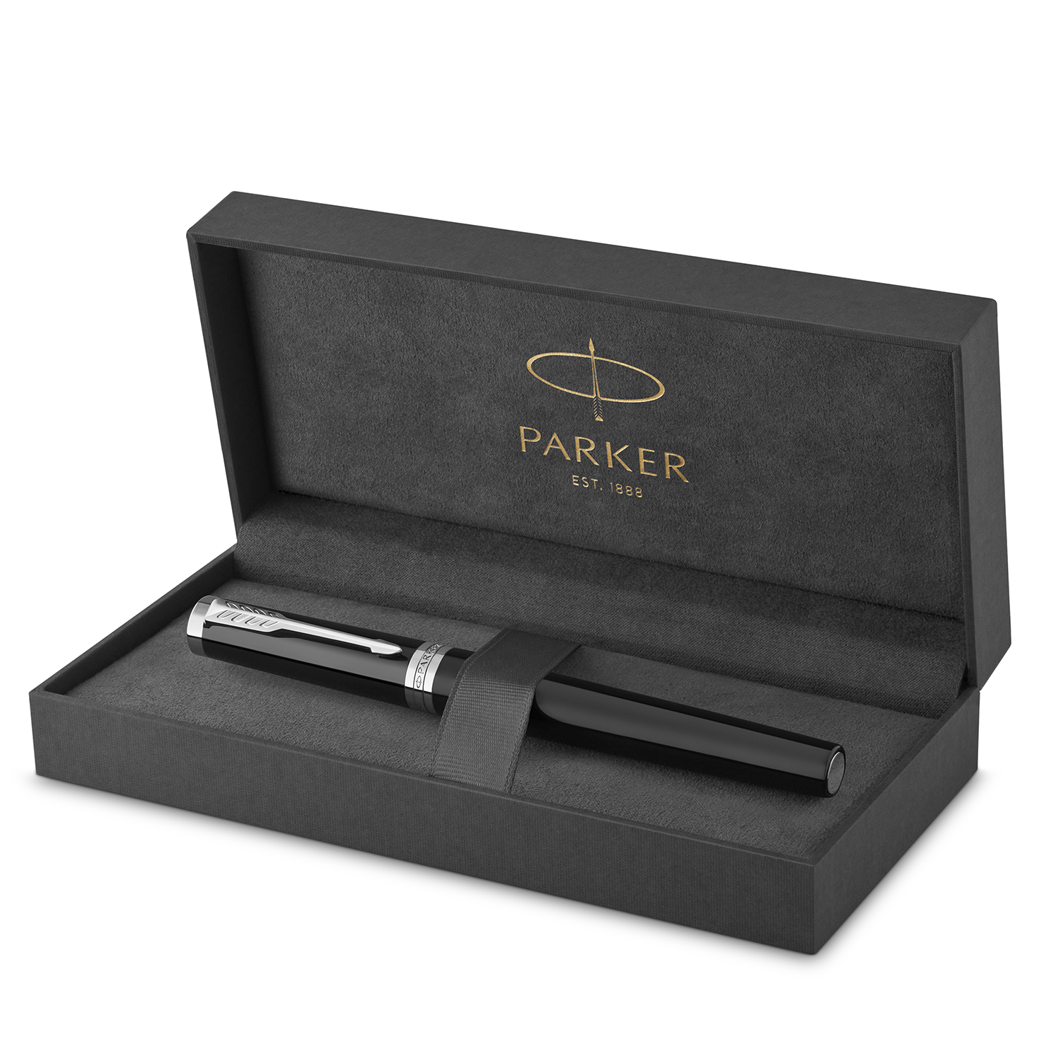 Parker Ingenuity Black Lacquer Chrome Trim Fountain Pen Fine Nib - Pencraft the boutique