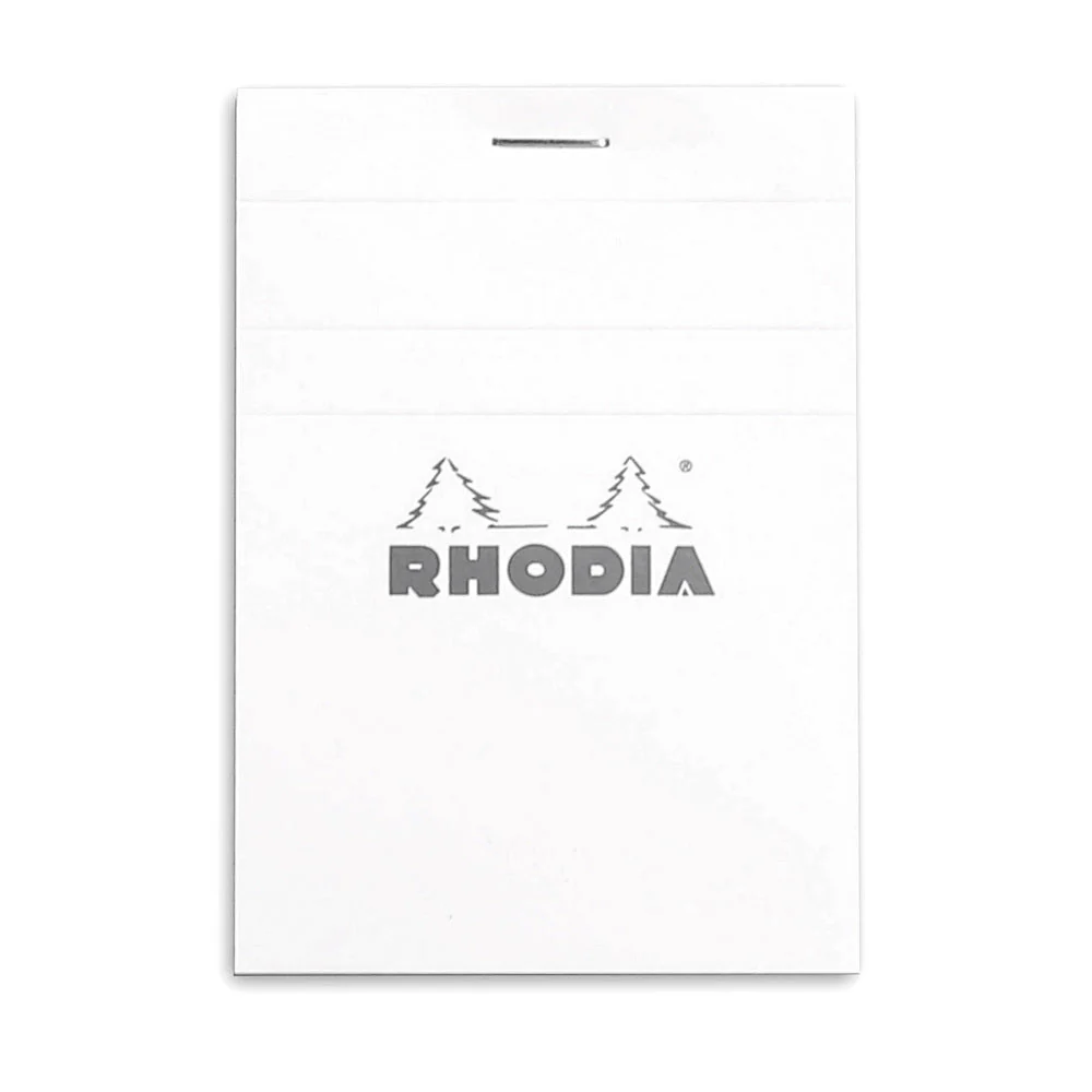 Rhodia A7 N#11 Top Stapled Grid White Notepad