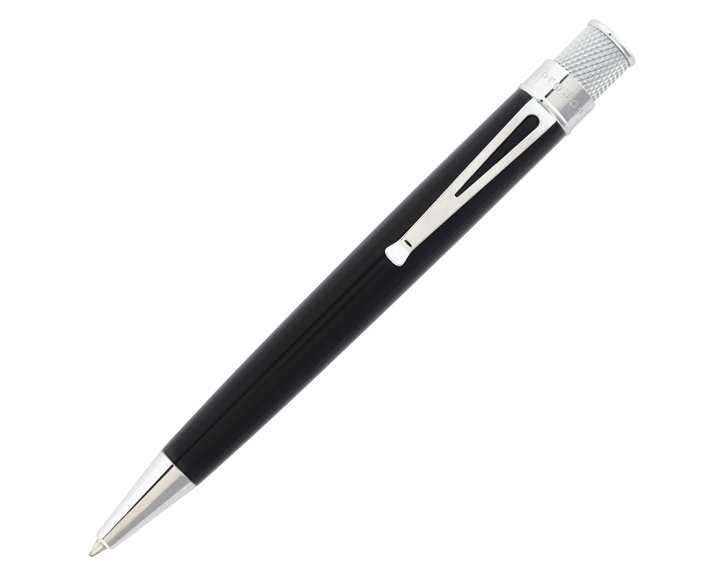 Retro 51 Tornado Classic Lacquer Black Rollerball - Pencraft the boutique