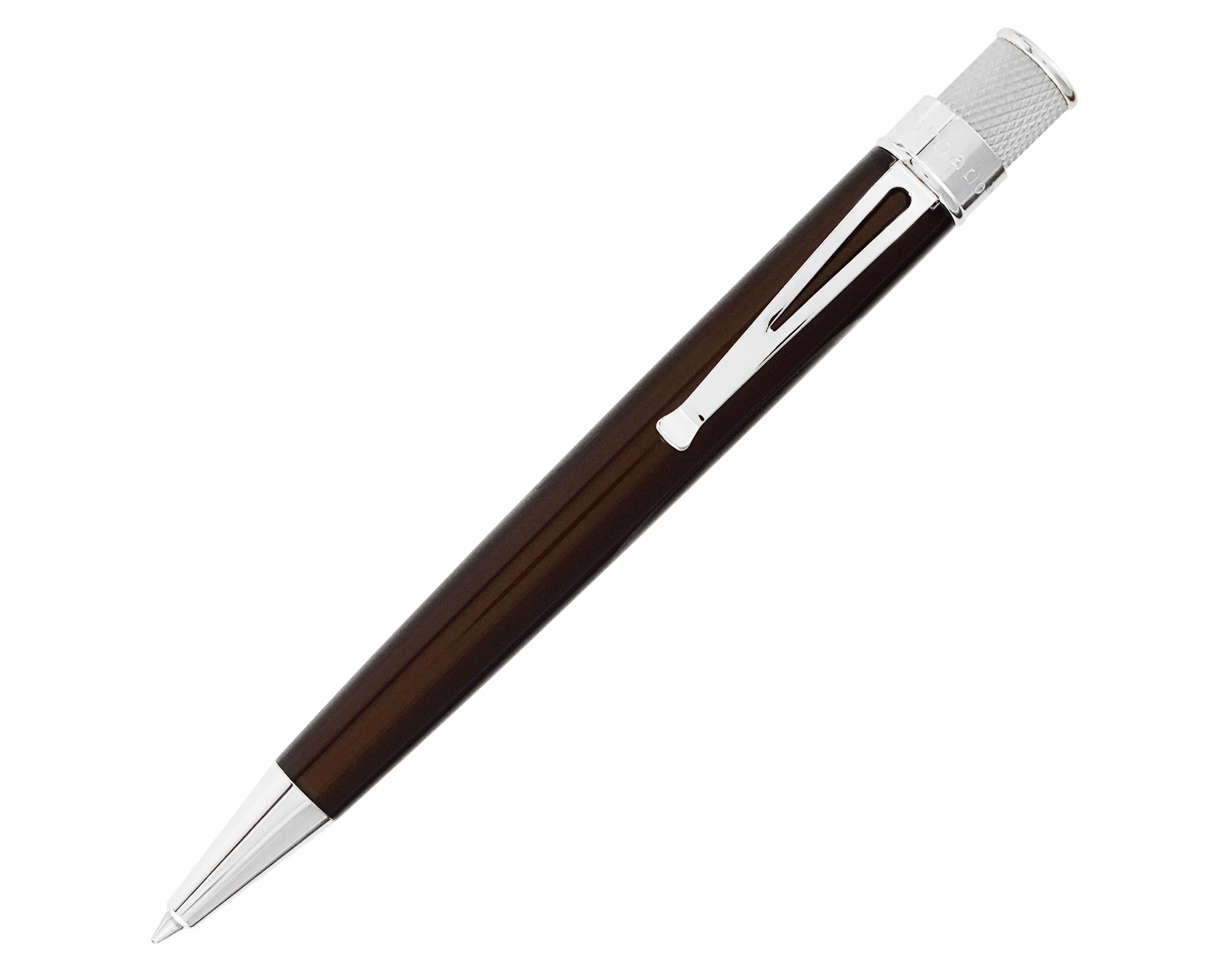 Retro 51 Tornado Classic Lacquer Brown Chrome Rollerball - Pencraft the boutique