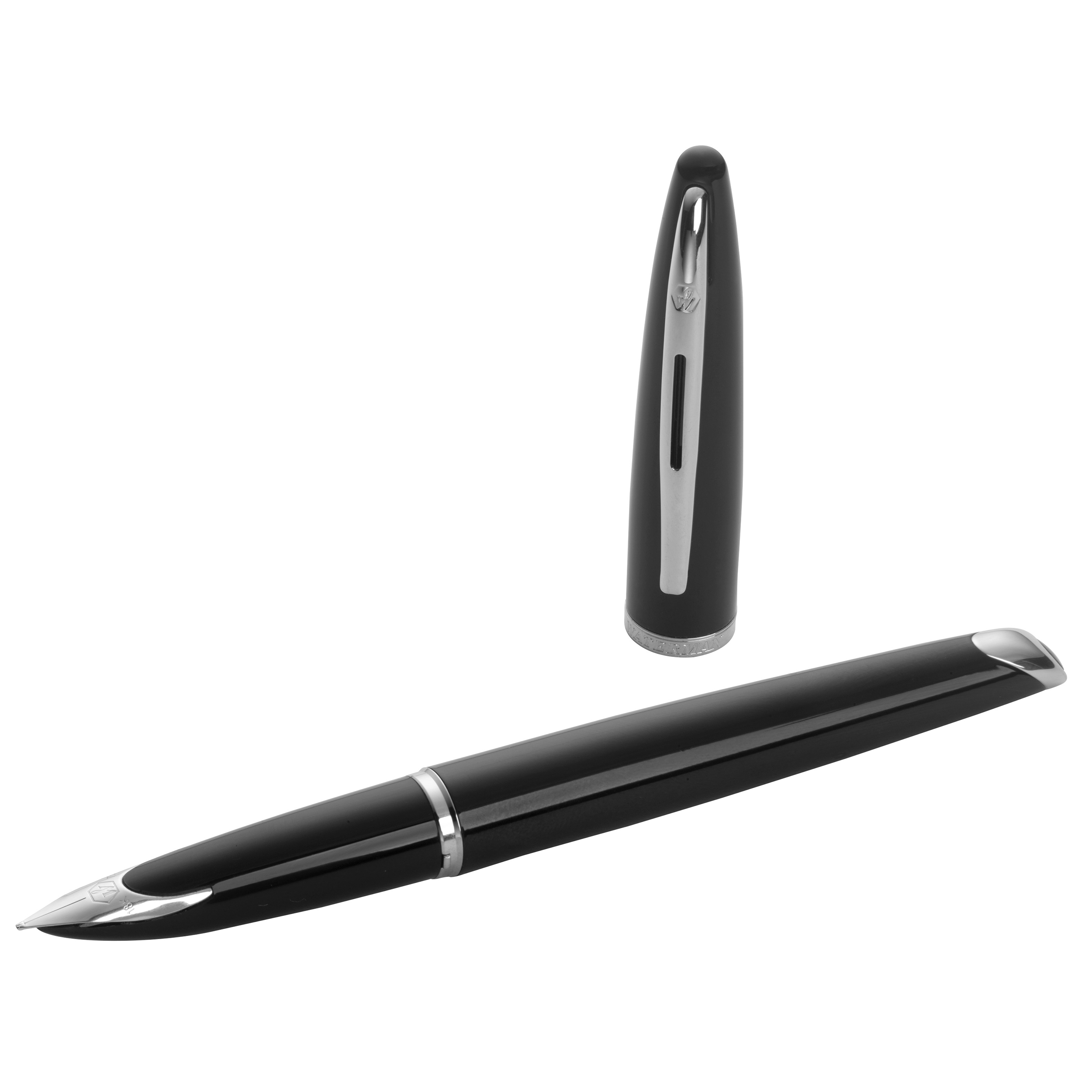 Waterman Carene Black Sea Silver Trim Fountain Pen Medium - Pencraft the boutique