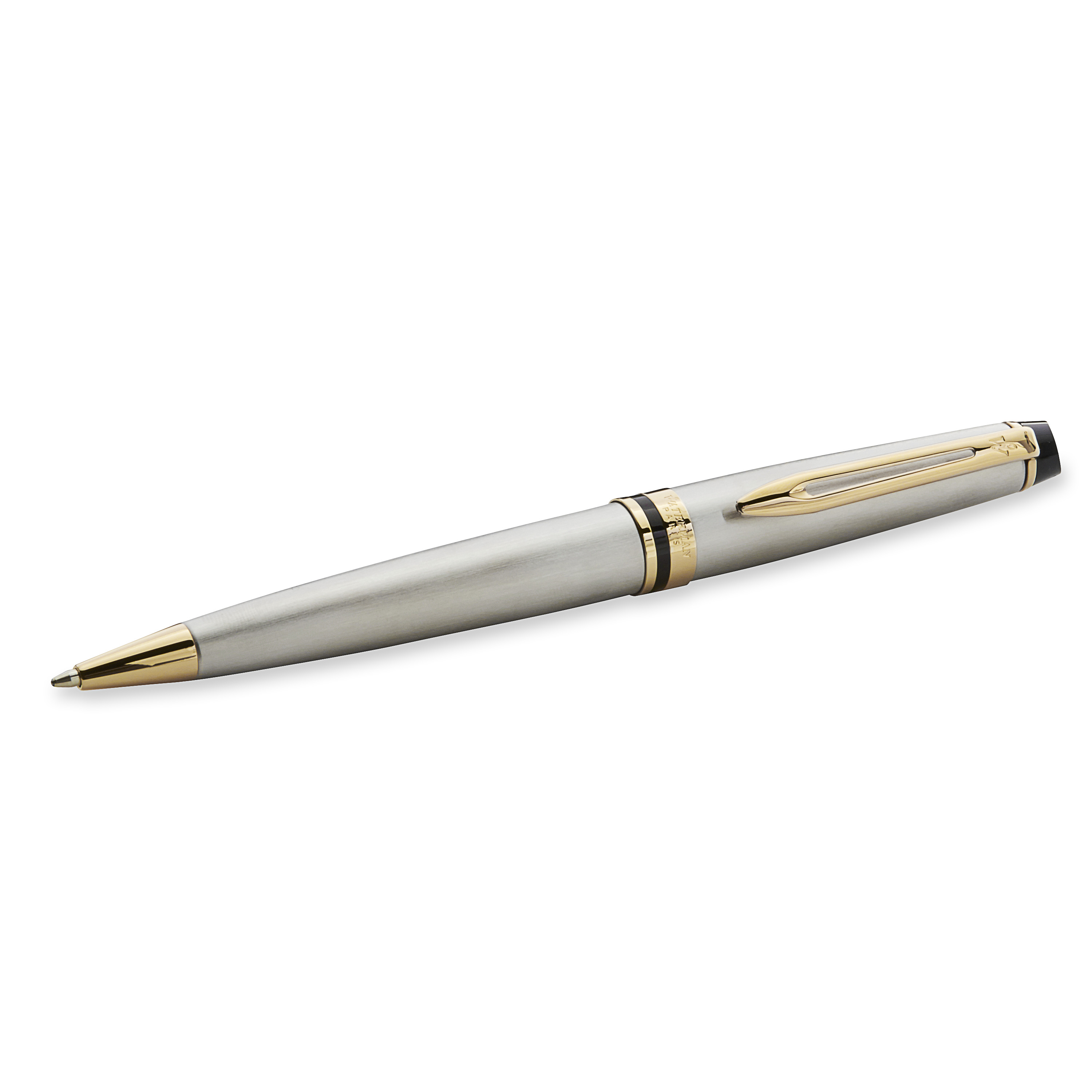 Waterman Expert Stainless Steel Gold Trim Ballpoint - Pencraft the boutique