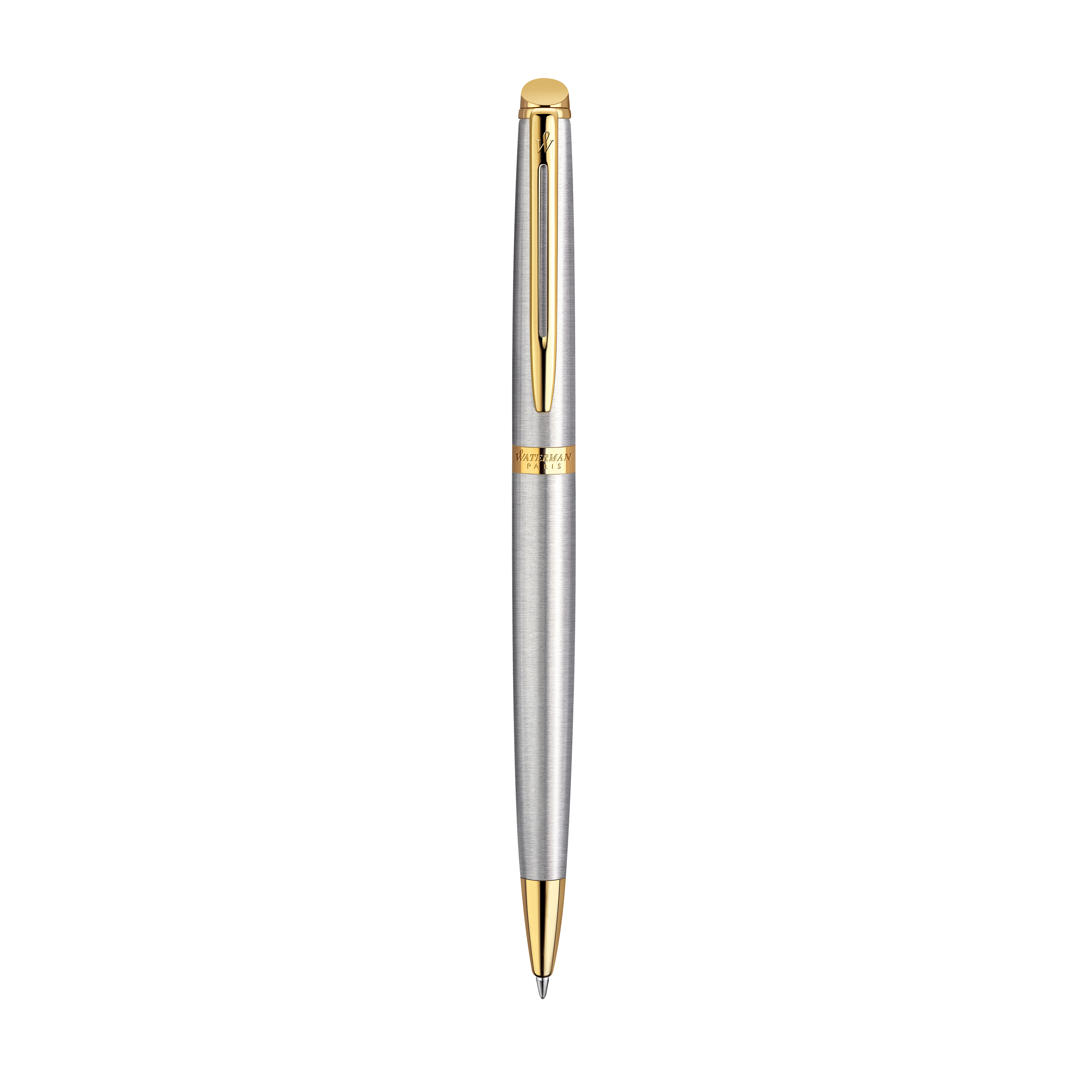 Waterman Hemisphere Stainless Steel Gold Trim Ballpoint - Pencraft the boutique