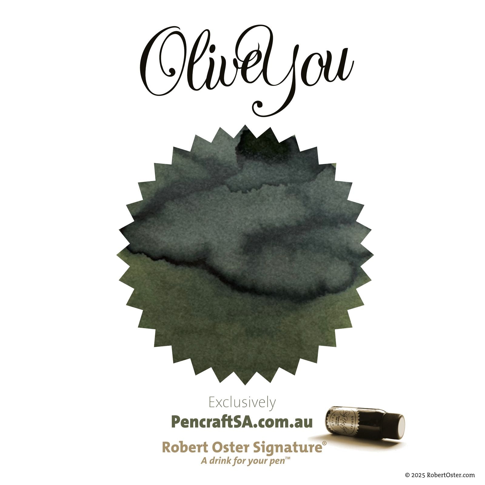 Robert Oster Signature Ink Bottle Joshua Thorp Olive You - Pencraft the boutique