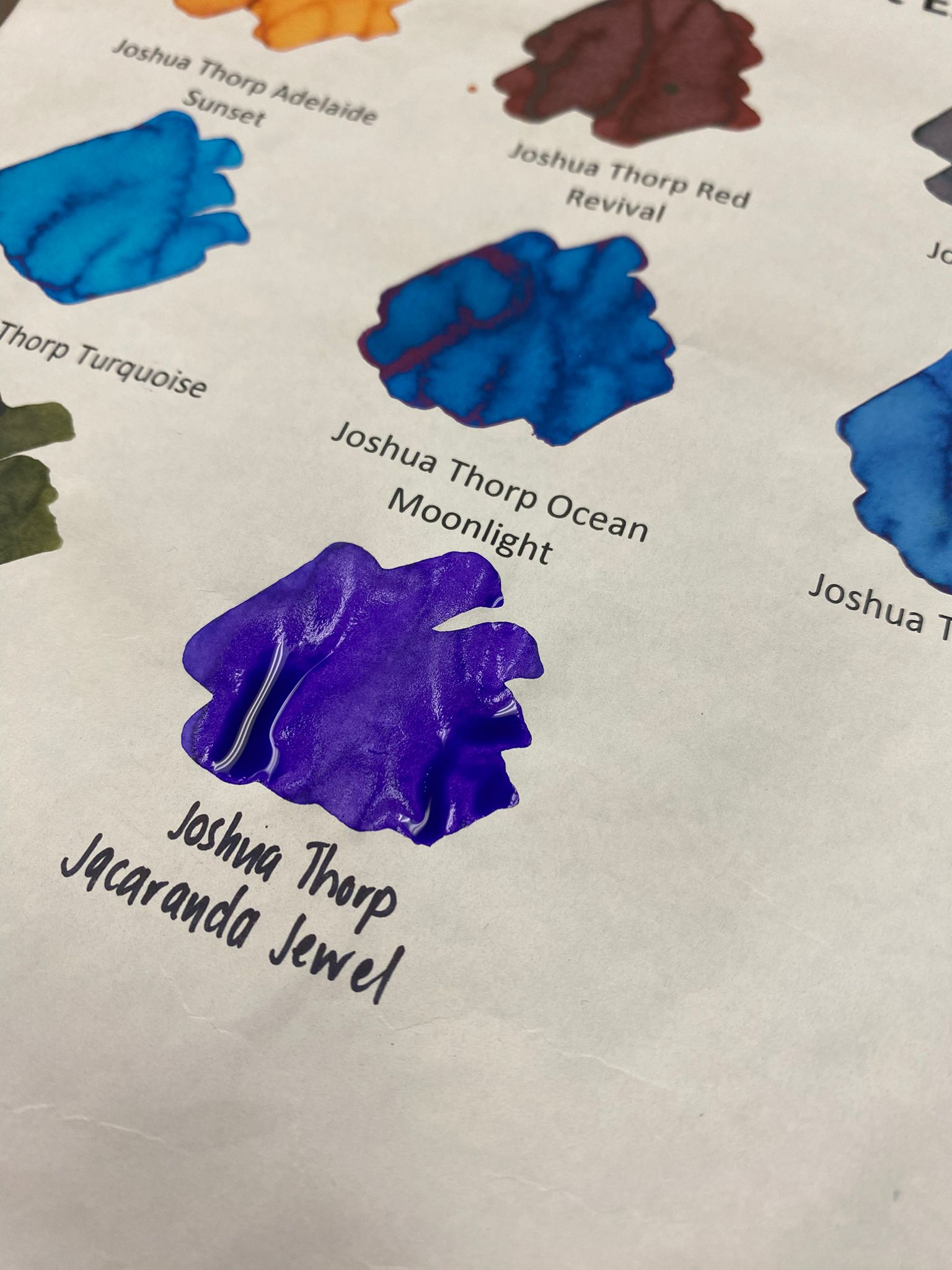 Robert Oster X Joshua Thorp ink bottle 50ml, Jacaranda Jewel