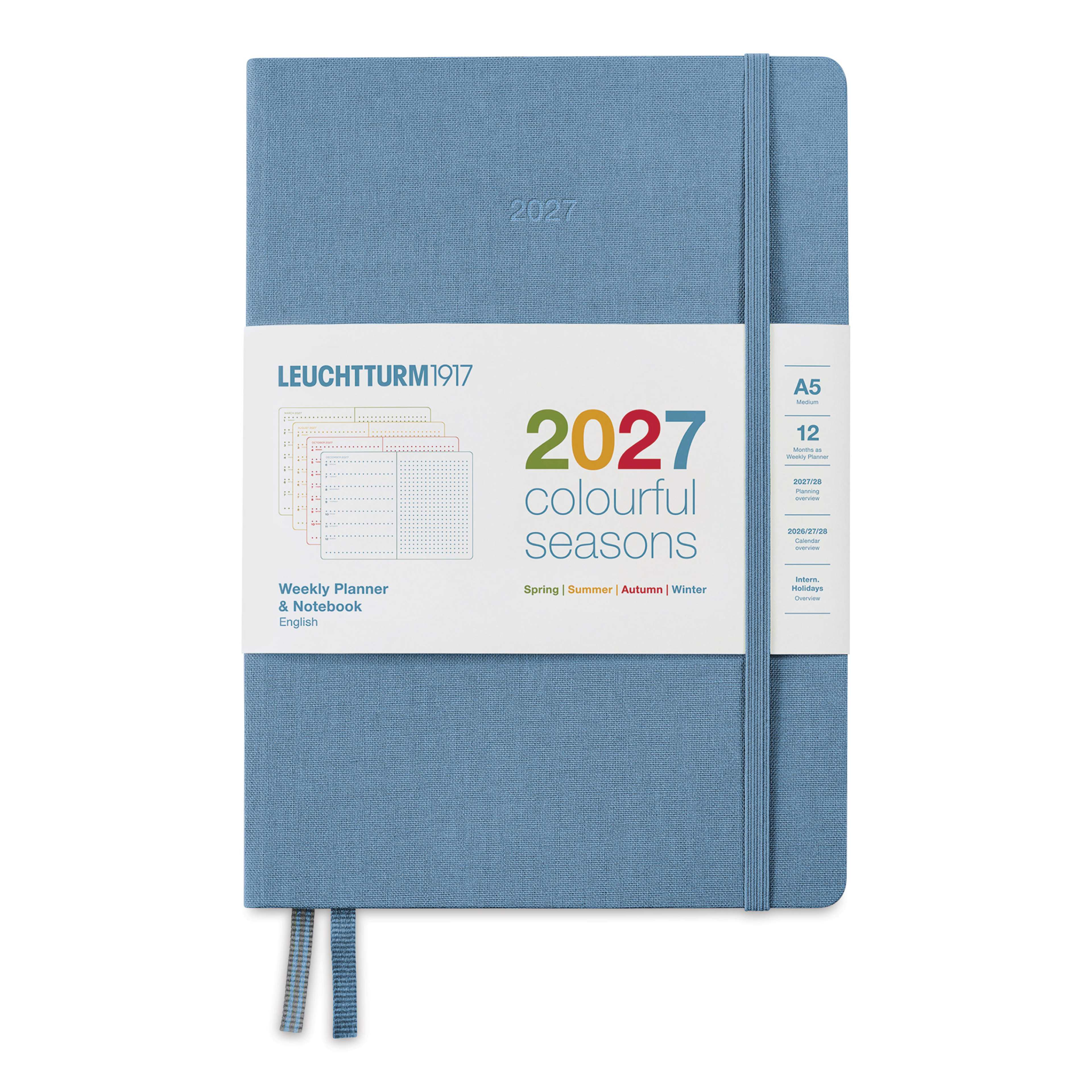 Leuchtturm1917 Colourful Seasons Weekly Planner & Notebook 2027 A5 Dotted Hardcover