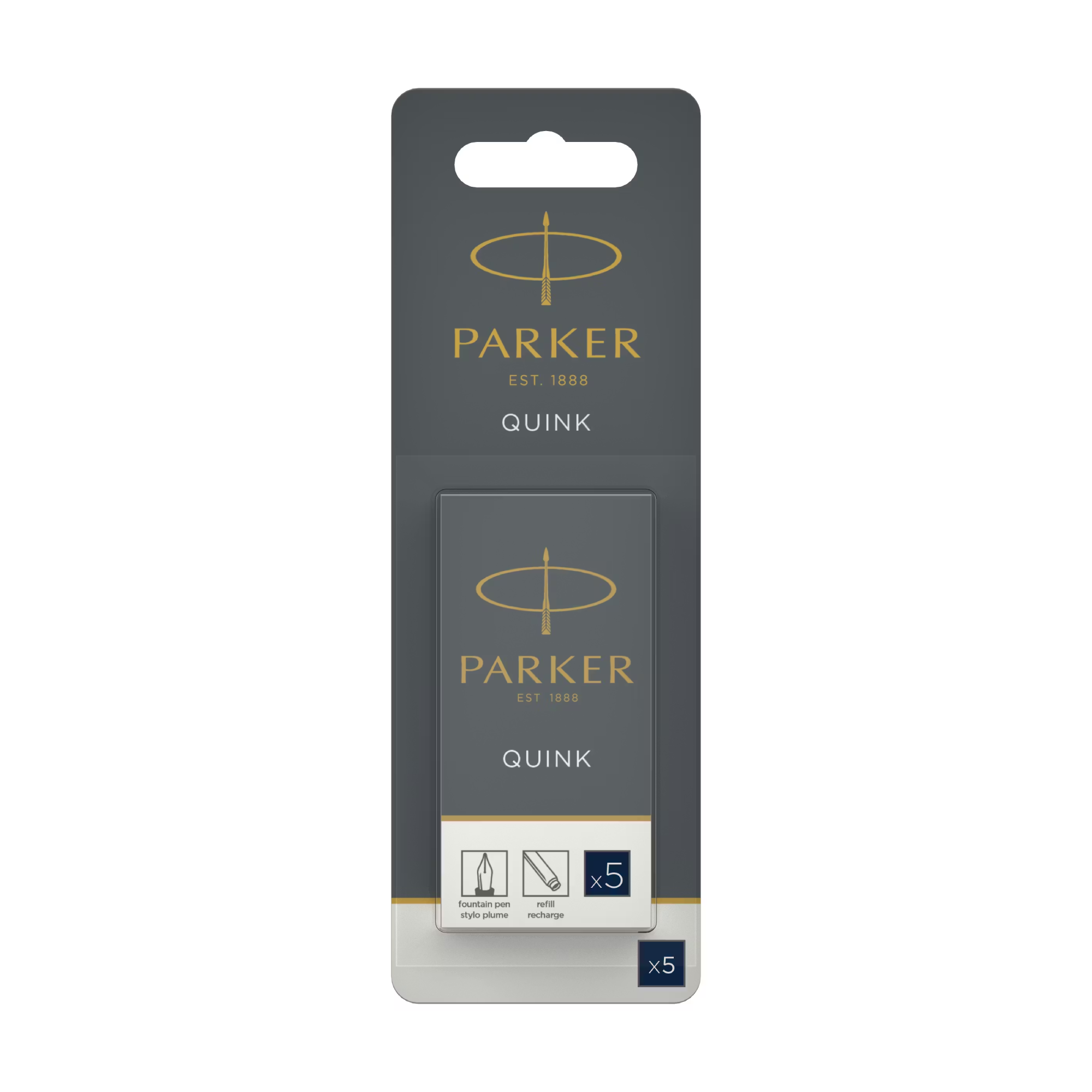 PARKER QUINK Ink Cartridges – Black (5 Pack)