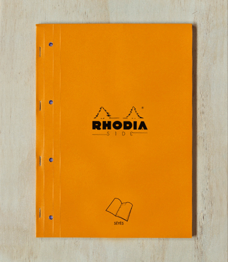 Rhodia Pad #18 Side Stapled Notebook Seyes A4+ Orange
