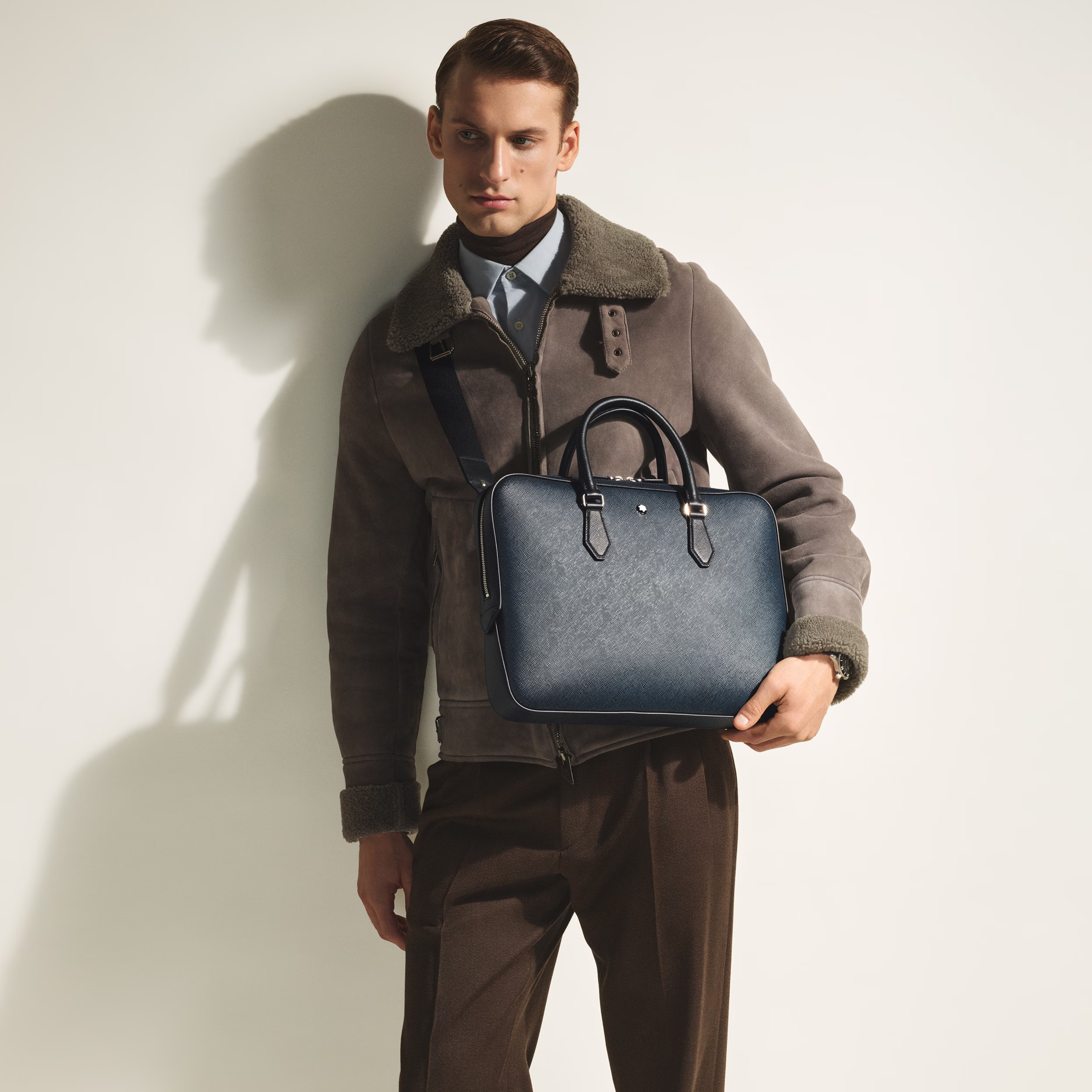 Montblanc Sartorial Document Case Thin Tweed Blue