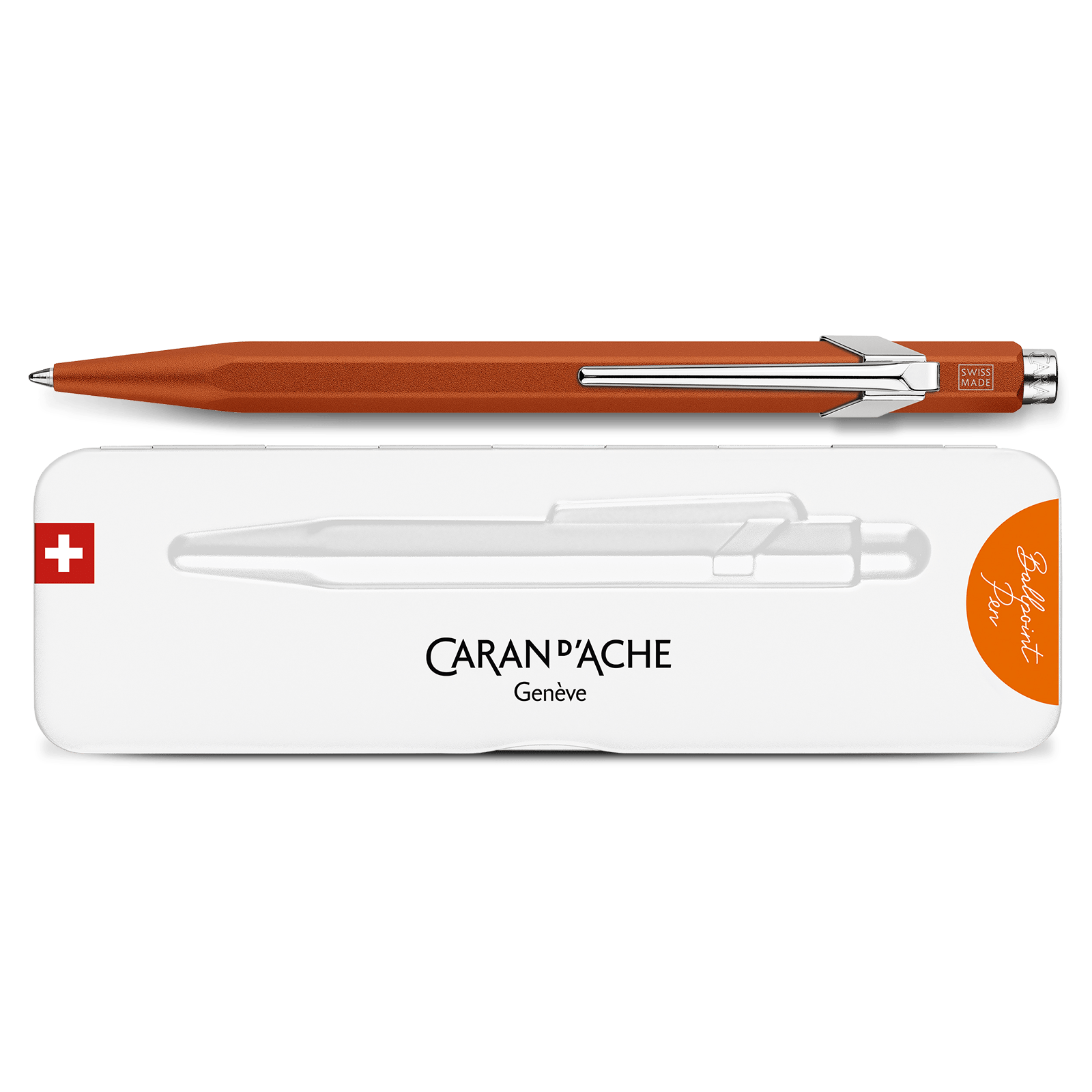 Caran d'Ache 849 Office Colormat X Ballpoint Pen Orange - Pencraft the boutique
