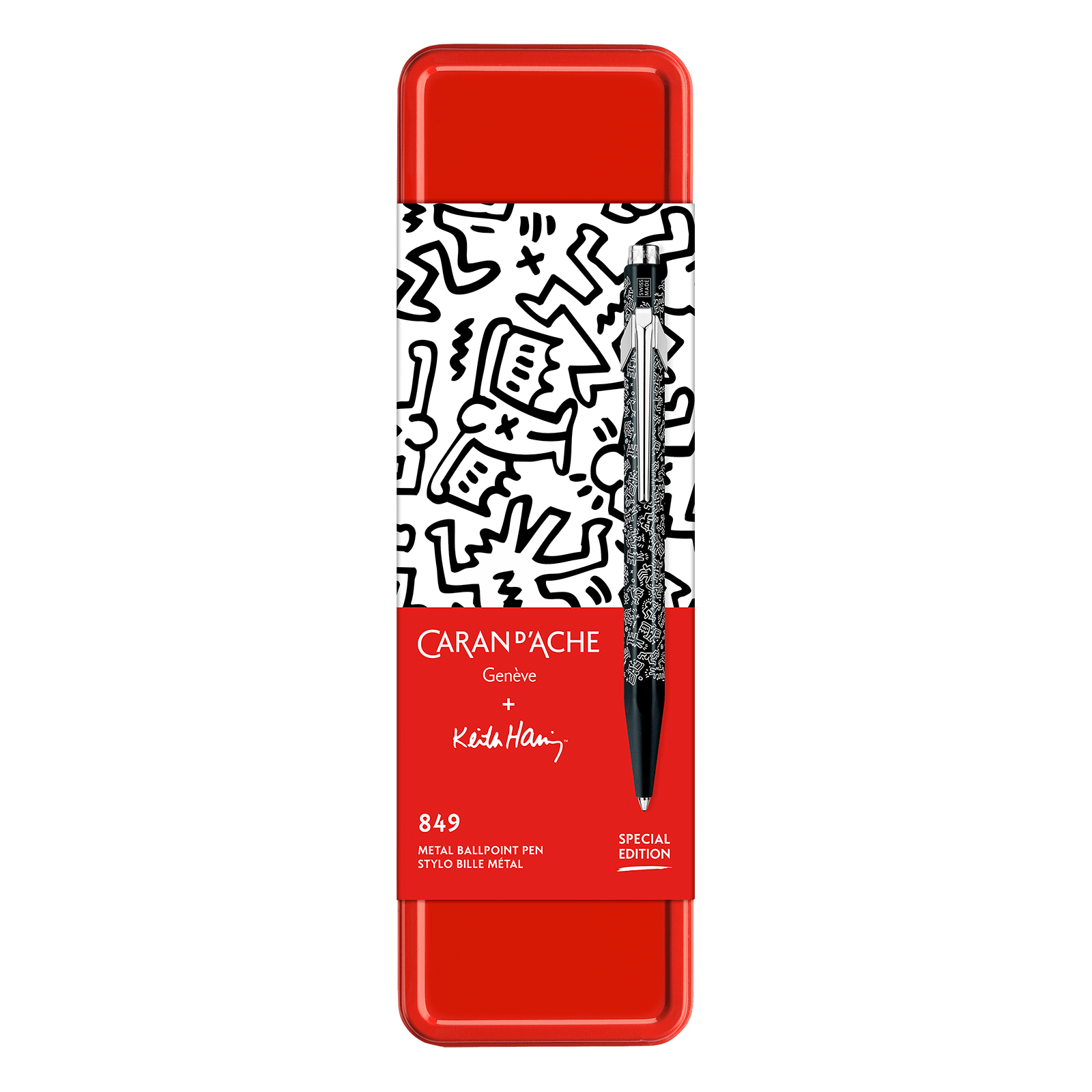 Caran D'Ache + Keith Haring 849 Special Edition Black Ballpoint - Pencraft the boutique