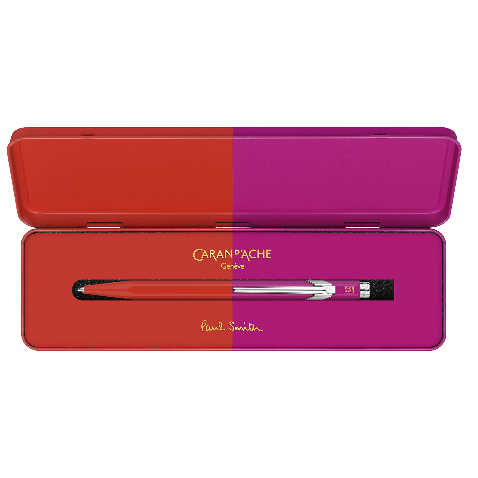 Caran D'Ache + Paul Smith Edition 4 849 Limited Edition Warm Red Melrose Pink Ballpoint Pen - Pencraft the boutique