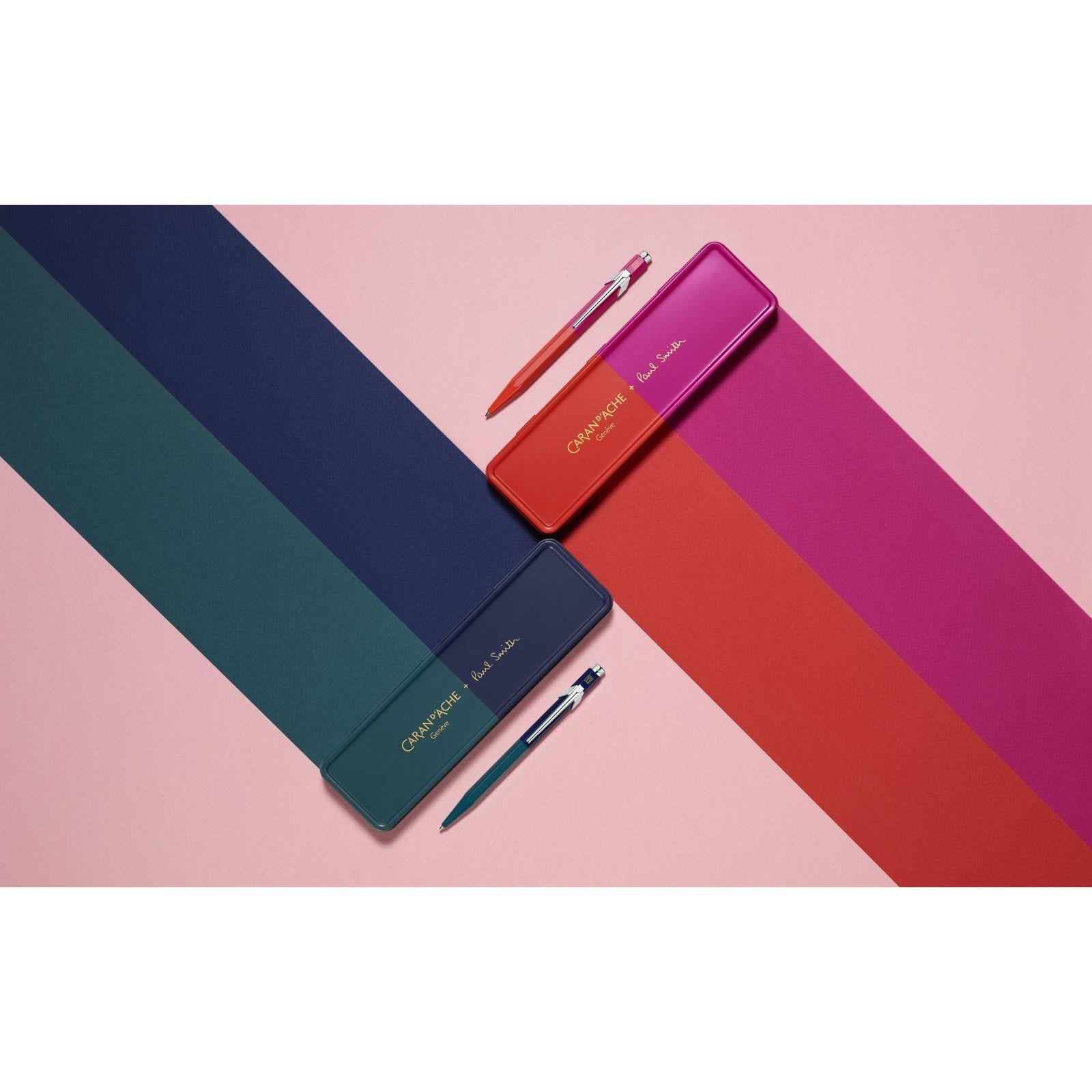 Caran D'Ache + Paul Smith Edition 4 849 Limited Edition Warm Red Melrose Pink Ballpoint Pen - Pencraft the boutique