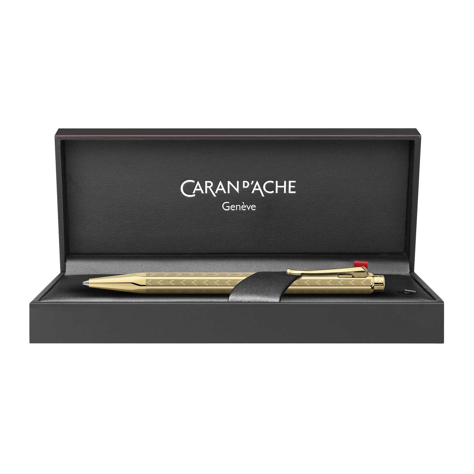 Caran d'Ache Ecridor Chevron Gilded Gold Ballpoint - Pencraft the boutique