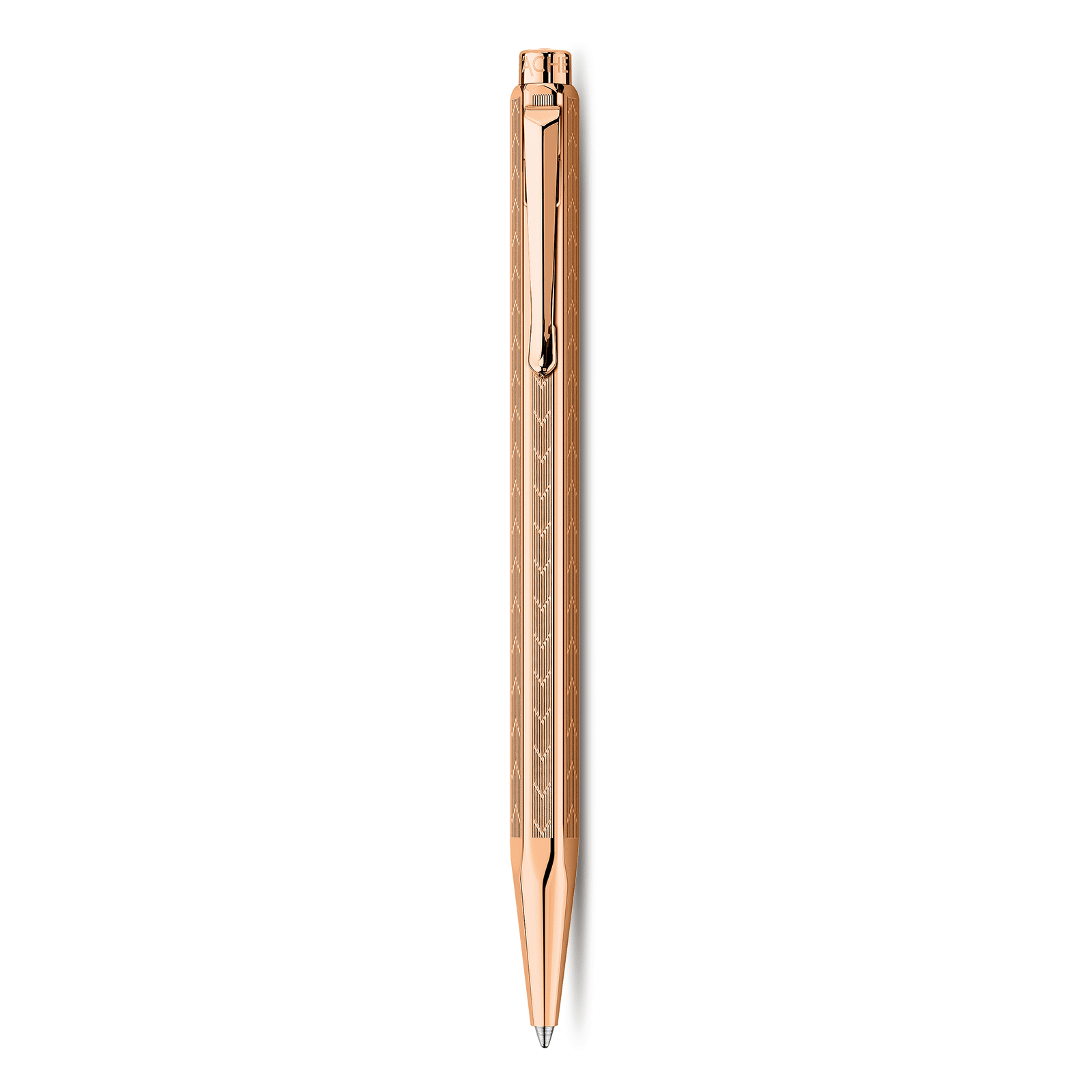 Caran d'Ache Ecridor Chevron Gilded Rose Gold Ballpoint - Pencraft the boutique