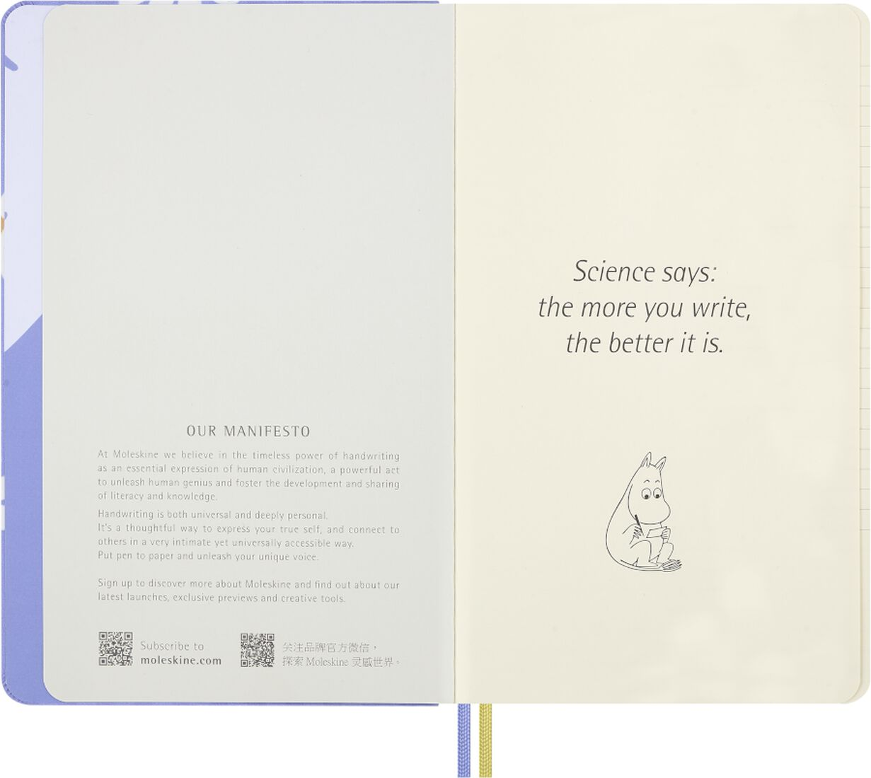 Moleskine Limited Edition Moomin Hardcover Notebook Large Ruled - Purple