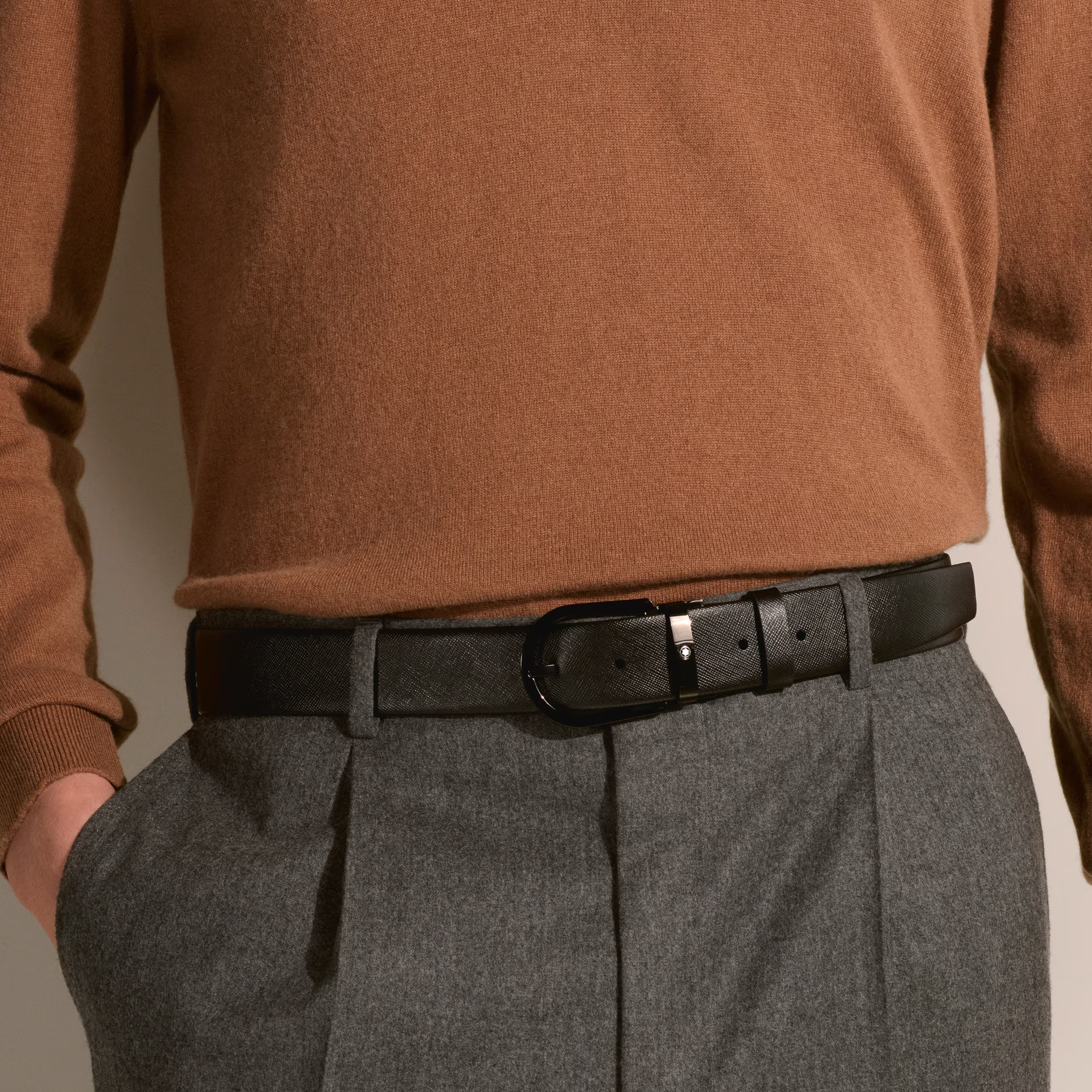 Montblanc Horseshoe 35 mm Belt in Sartorial Leather - Pencraft the boutique