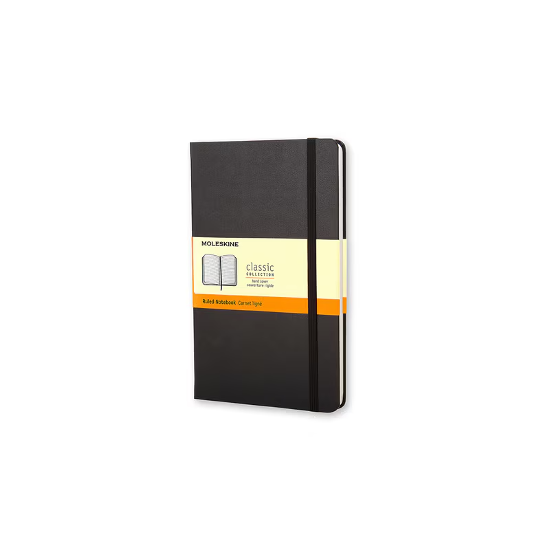 Moleskine Classic Hard Cover Notebook Ruled Pocket Black