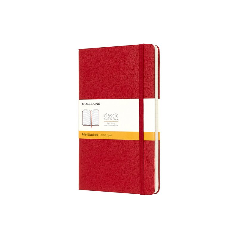 Moleskine Classic Hard Cover Notebook Ruled Large Red