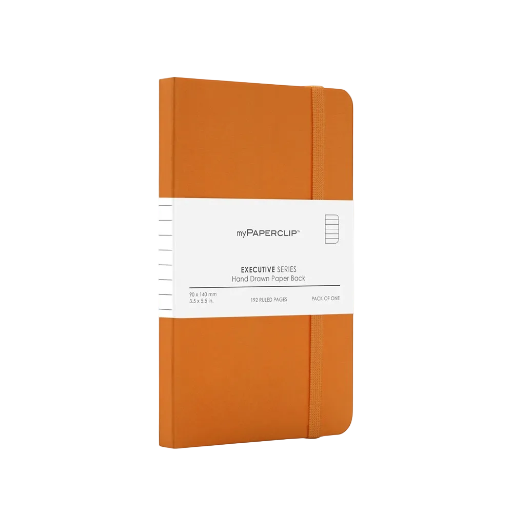 myPAPERCLIP Executive Series Small Pocket Notebook - Ruled -Orange