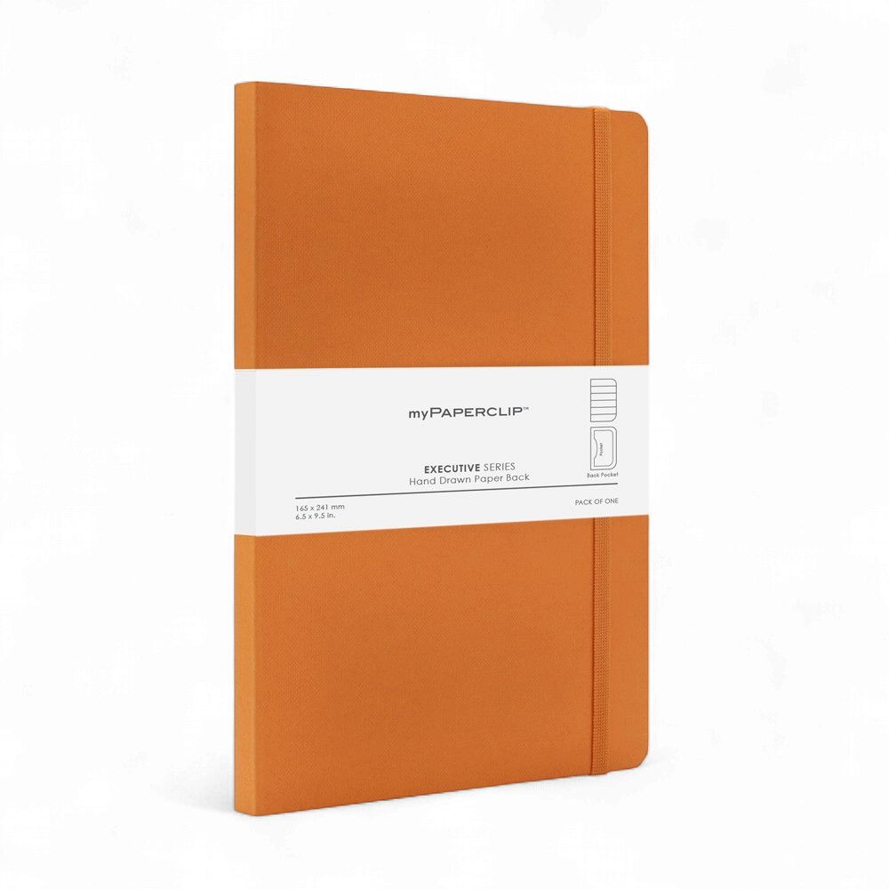 myPAPERCLIP Executive Series A5 Notebook- Ruled - Orange