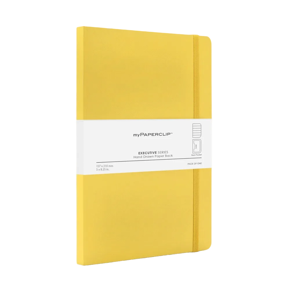 myPAPERCLIP Executive Series Medium (A5 Slim) Notebook-Ruled -Yellow