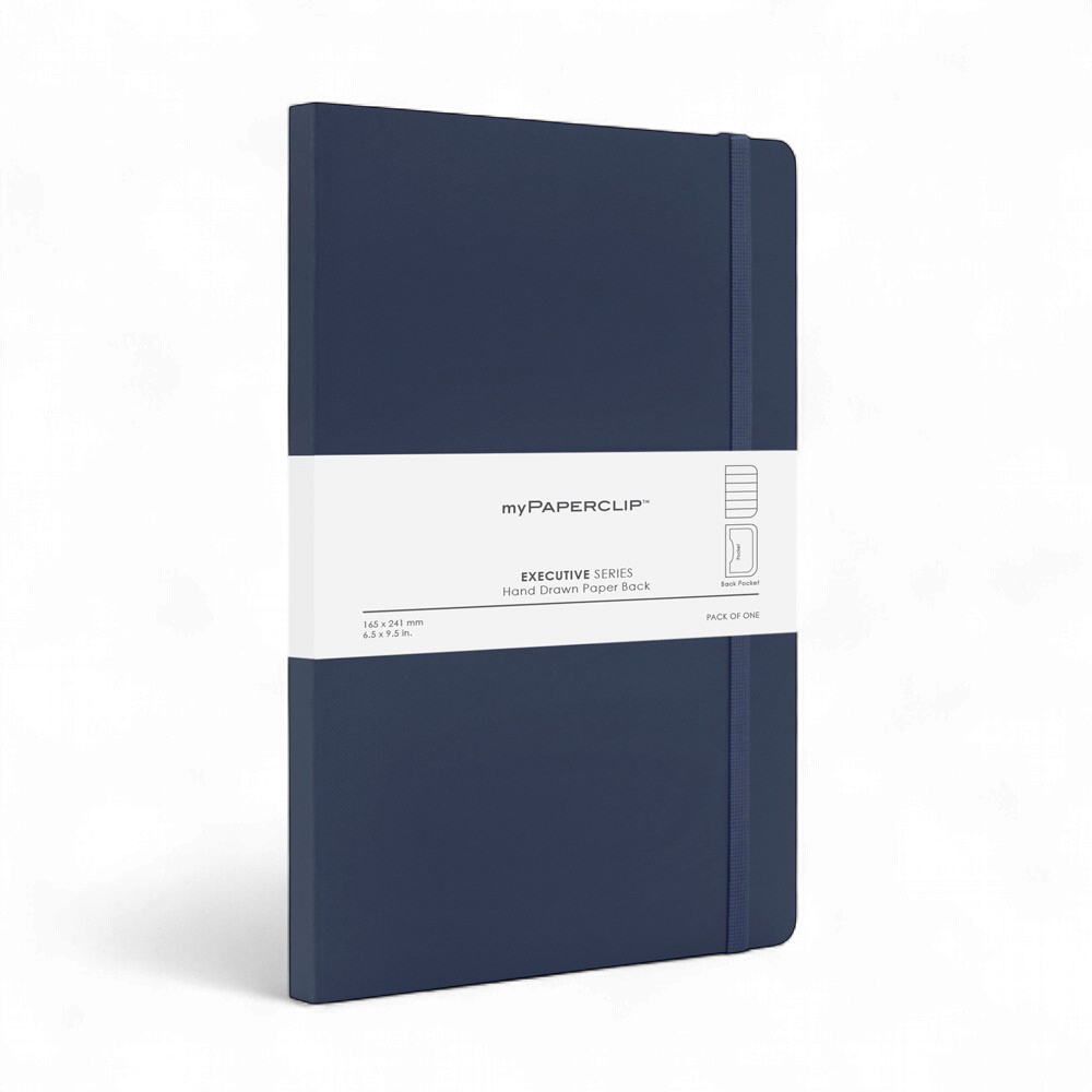 myPAPERCLIP Executive Series A5 Notebook- Ruled - Blue