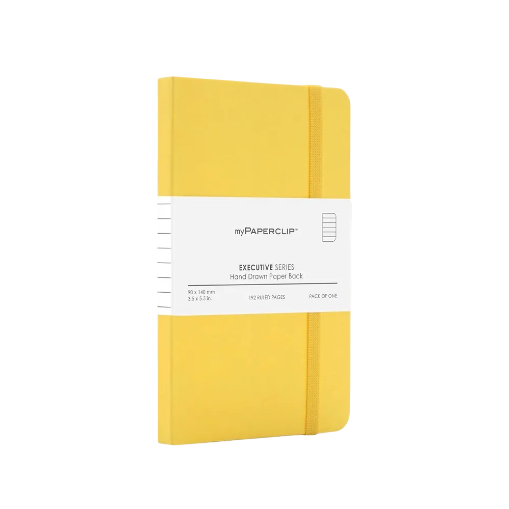 myPAPERCLIP Executive Series Small Pocket Notebook - Ruled -Yellow