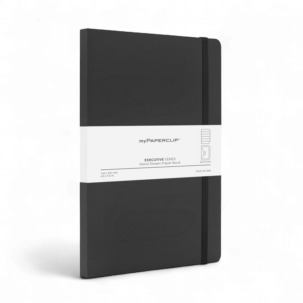 myPAPERCLIP Executive Series A5 Notebook- Ruled - Black