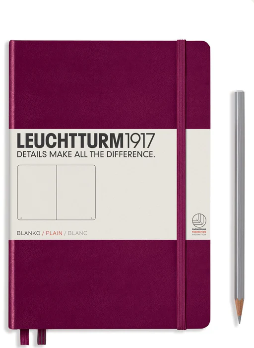 Leuchtturm1917 Notebook Hardcover (B6+) Plain Port Red