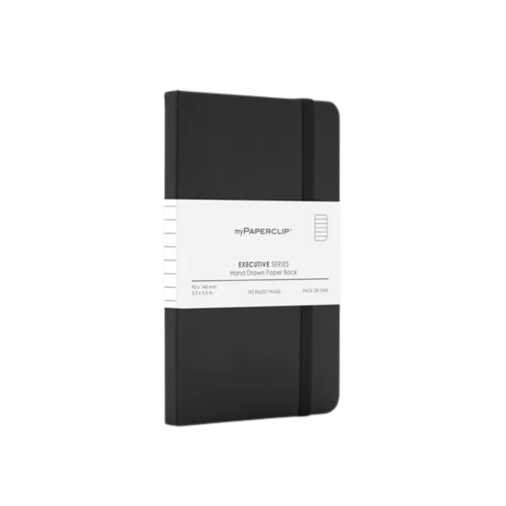 myPAPERCLIP Executive Series Small Pocket Notebook - Checks/Grid - Black