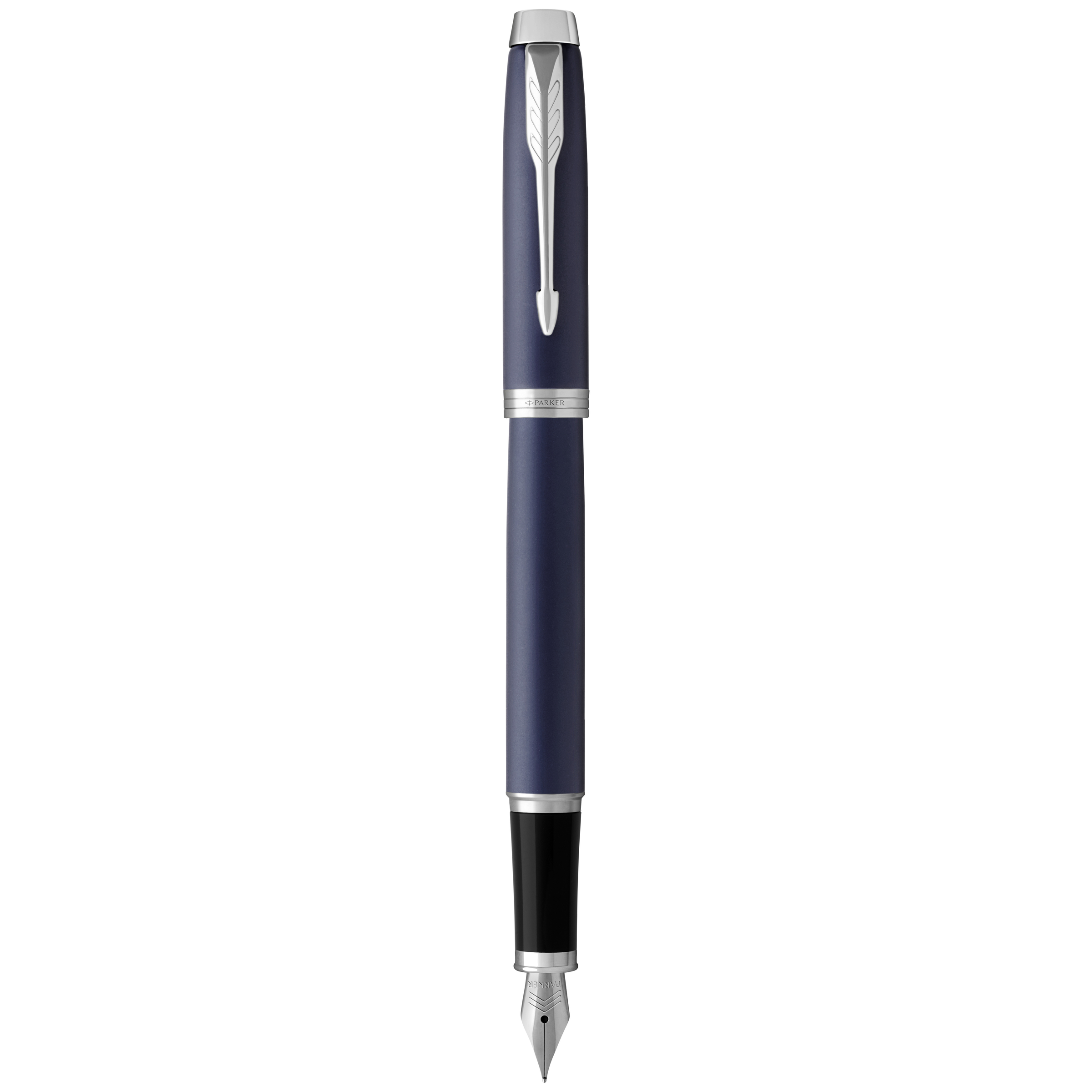 Parker IM Matte Blue Chrome Trim Fountain Pen