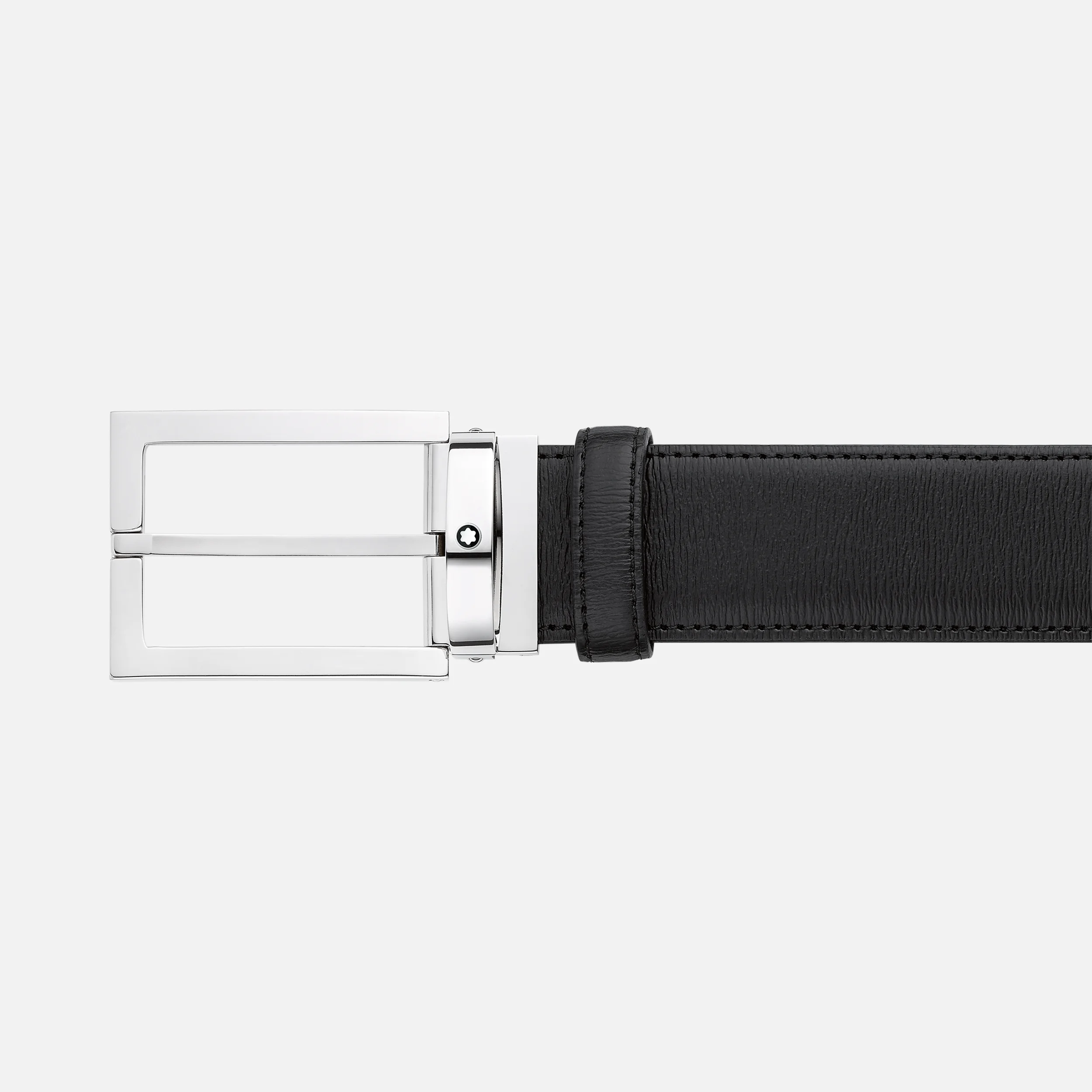 Montblanc Belt Rectangular Stainless Steel Buckle Westside Leather Black 35mm - Pencraft the boutique