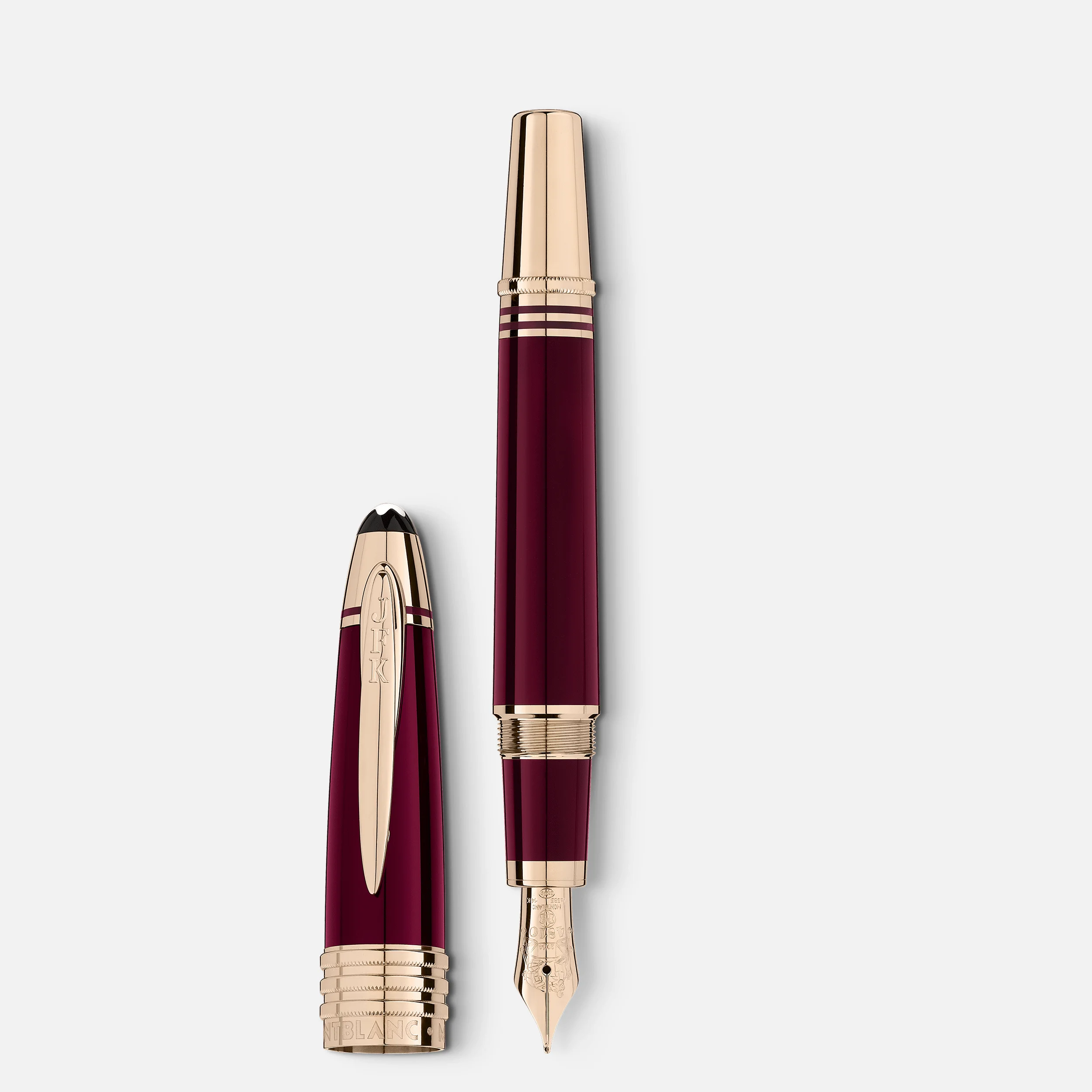 Montblanc Great Characters JFK Burgundy Fountain Pen - Pencraft the boutique
