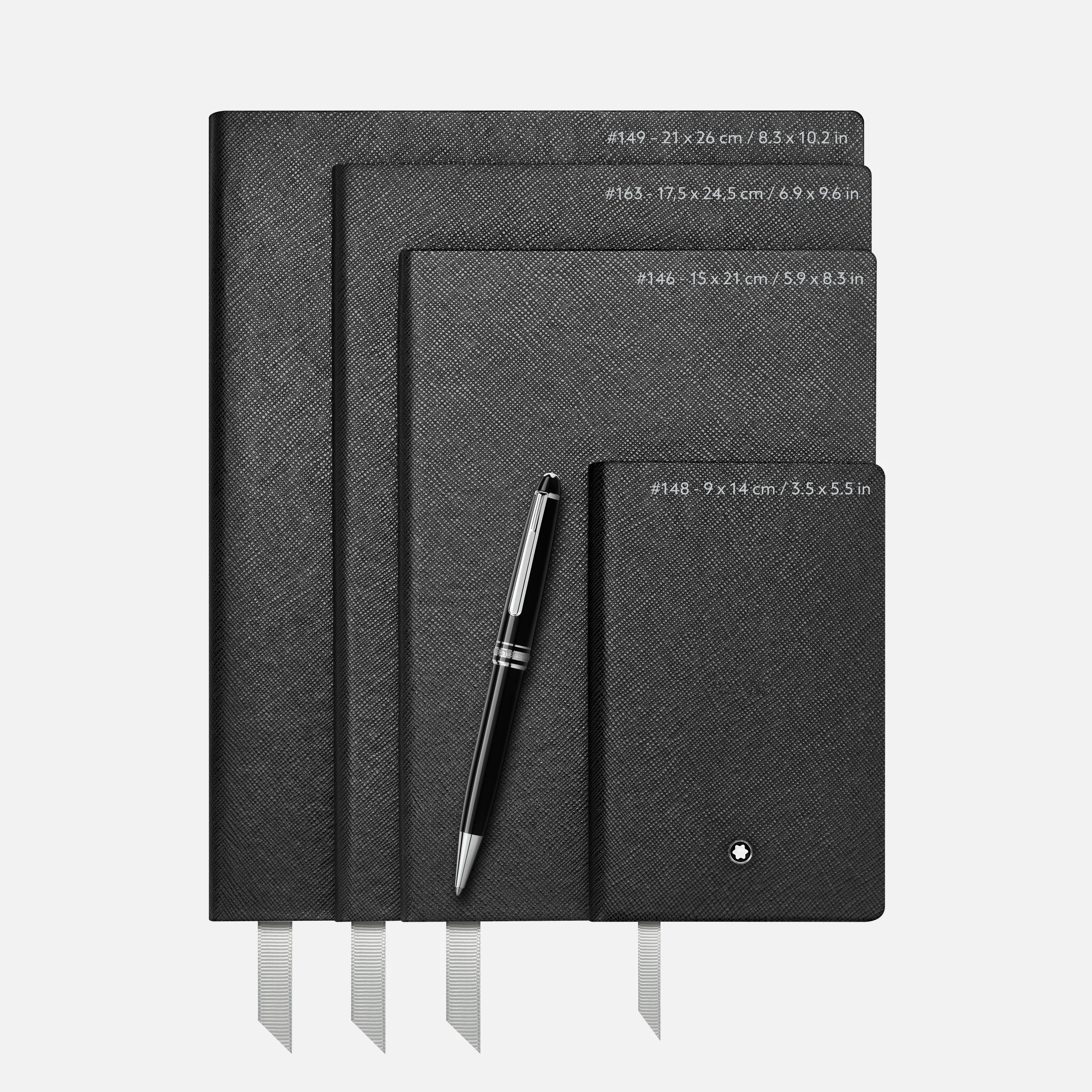 Montblanc Notebook #163 Medium Black Lined - Pencraft the boutique