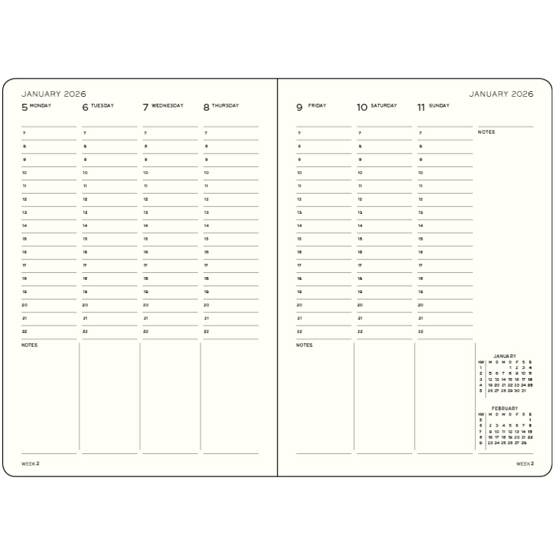 Leuchtturm1917 Week Planner 2026 B5 Hardcover - Pencraft the boutique