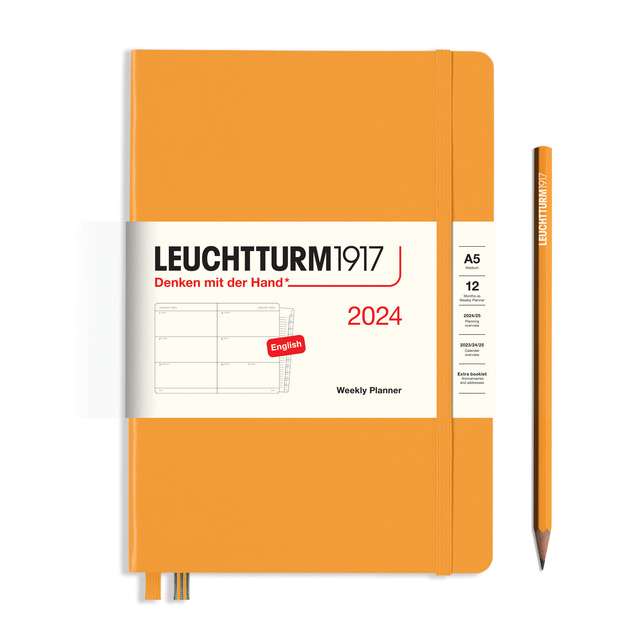 Leuchtturm1917 Weekly Planner Hard Cover Medium A5 2024 - Pencraft the boutique
