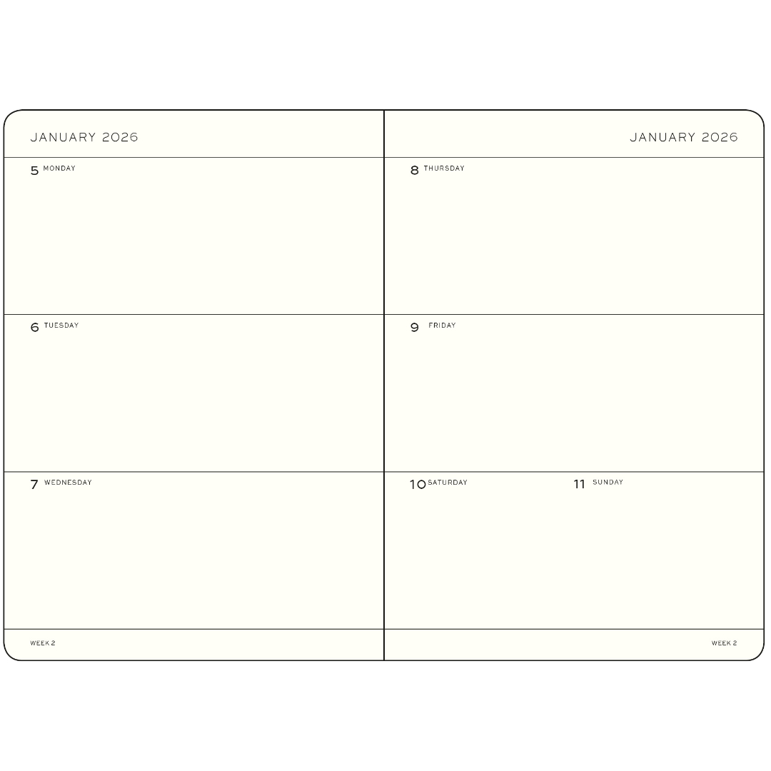 Leuchtturm1917 Weekly Planner 2026 A5 Hardcover - Pencraft the boutique