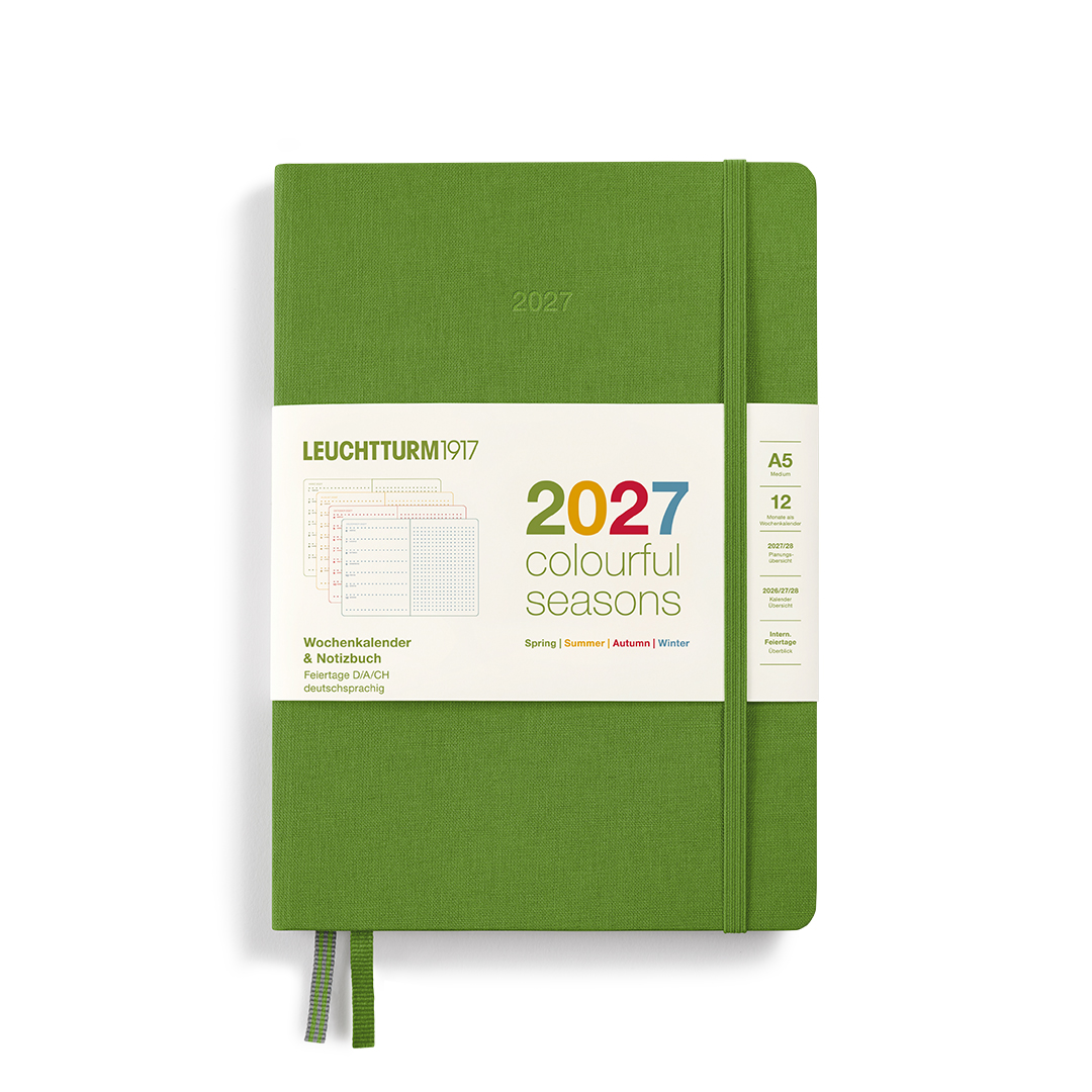 Leuchtturm1917 Colourful Seasons Weekly Planner & Notebook 2027 A5 Dotted Hardcover