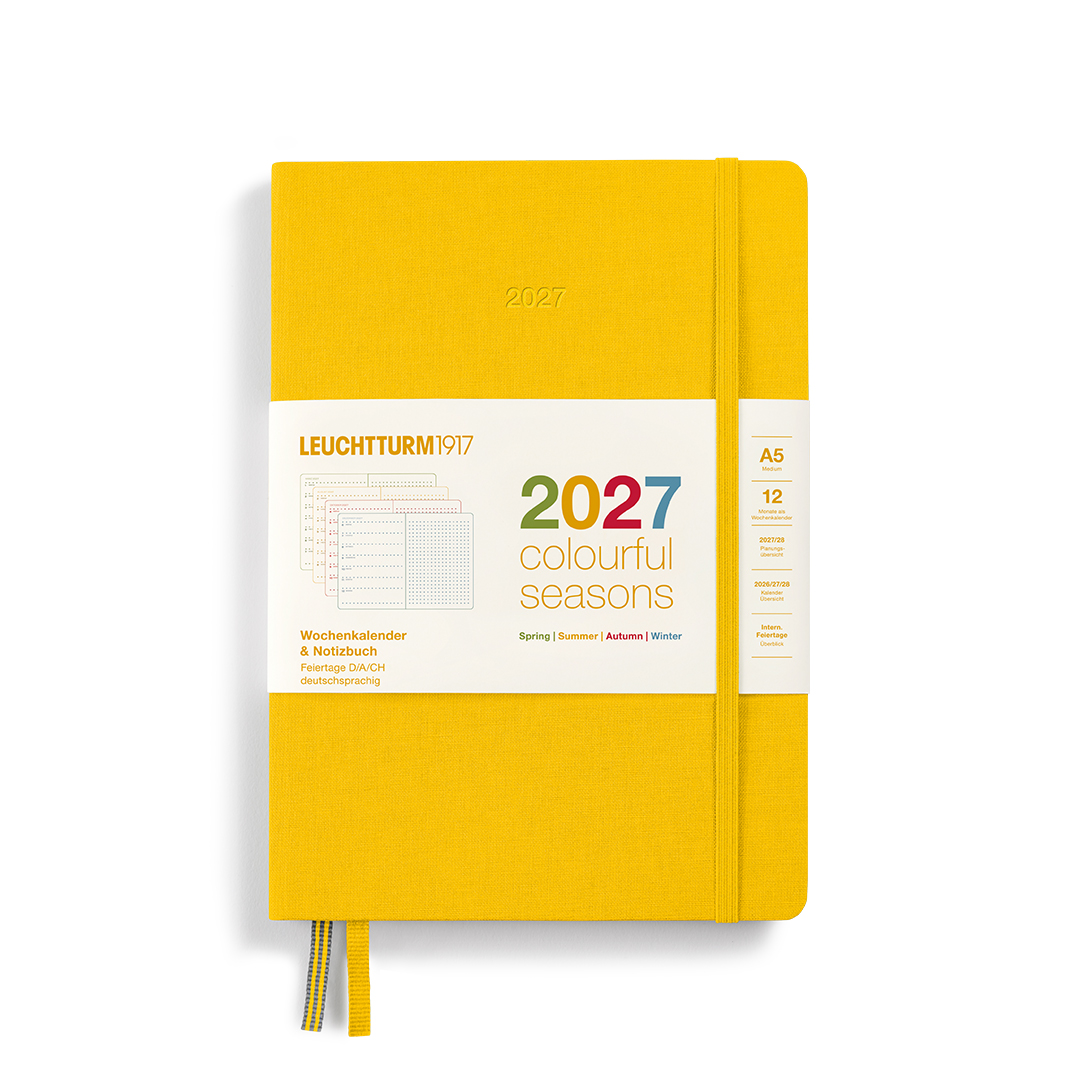 Leuchtturm1917 Colourful Seasons Weekly Planner & Notebook 2027 A5 Dotted Hardcover